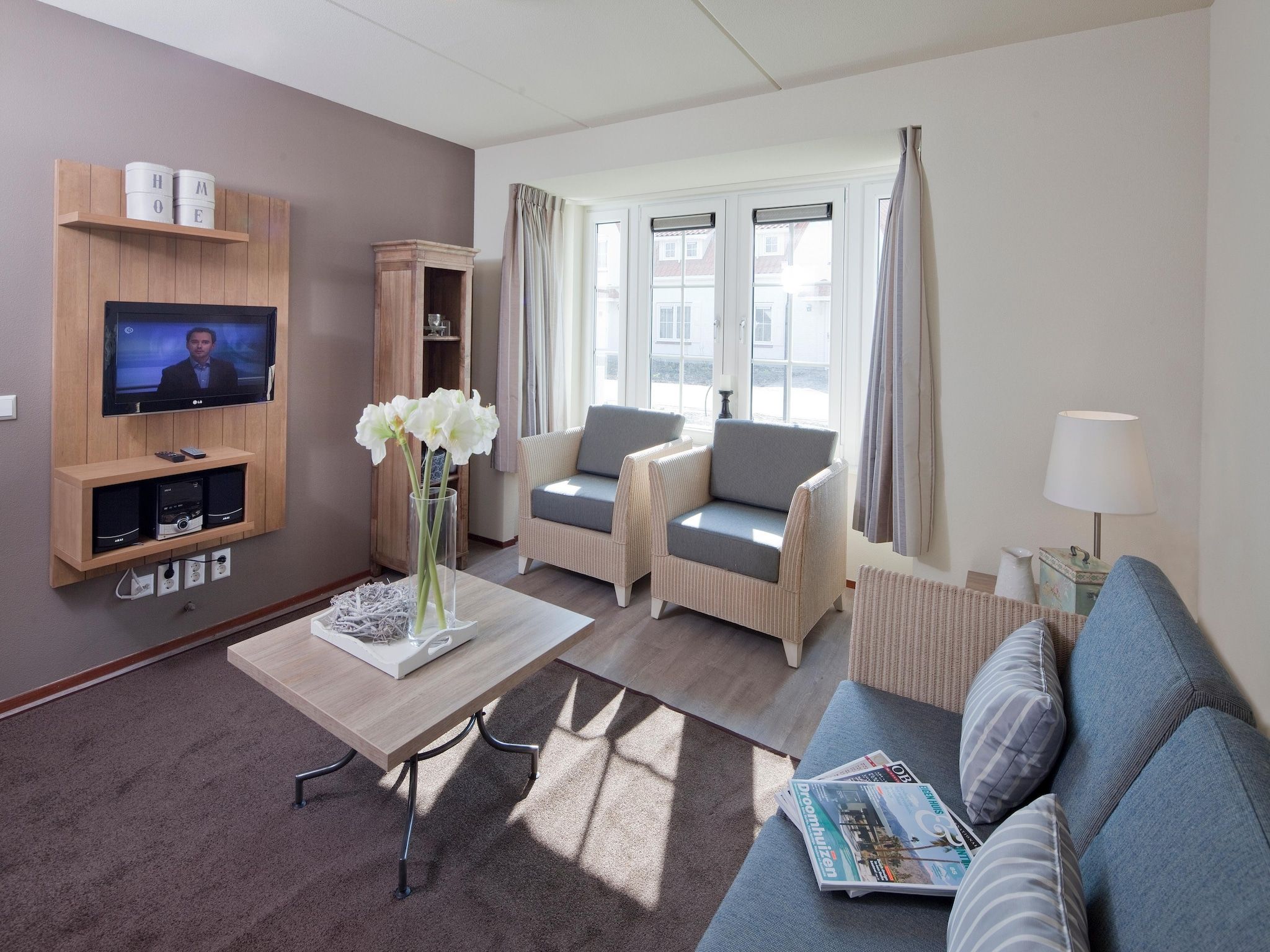 De woonkamer van Noordzee Residence Cadzand-Bad 34 in Cadzand-Bad