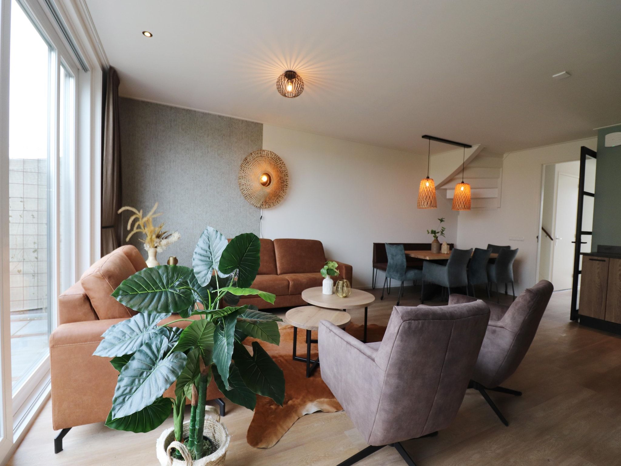 De woonkamer van Friese villa in Leons in Leons