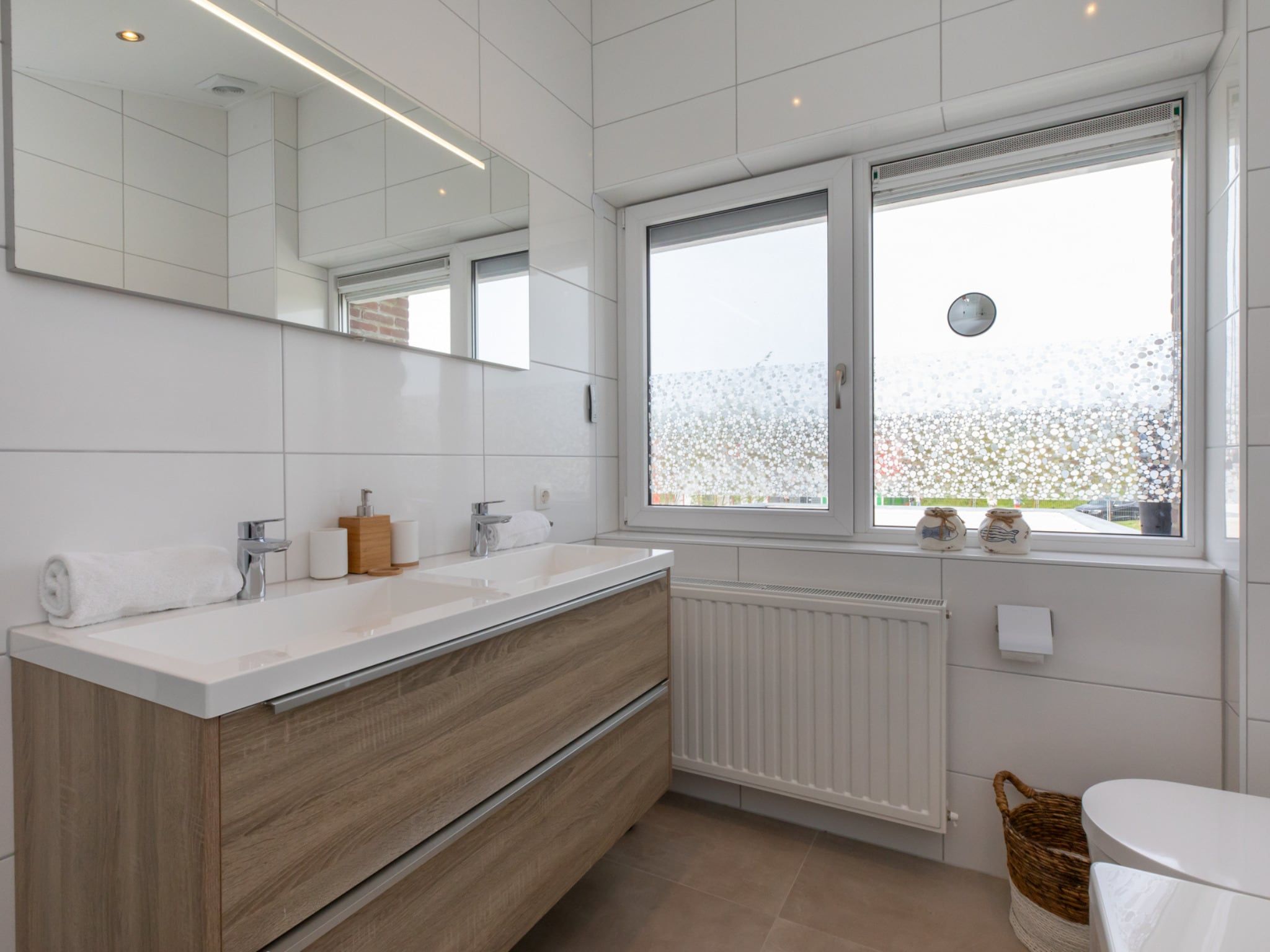 De badkamer van Vakantiehuis - Lepelblad 97 in Nieuwvliet