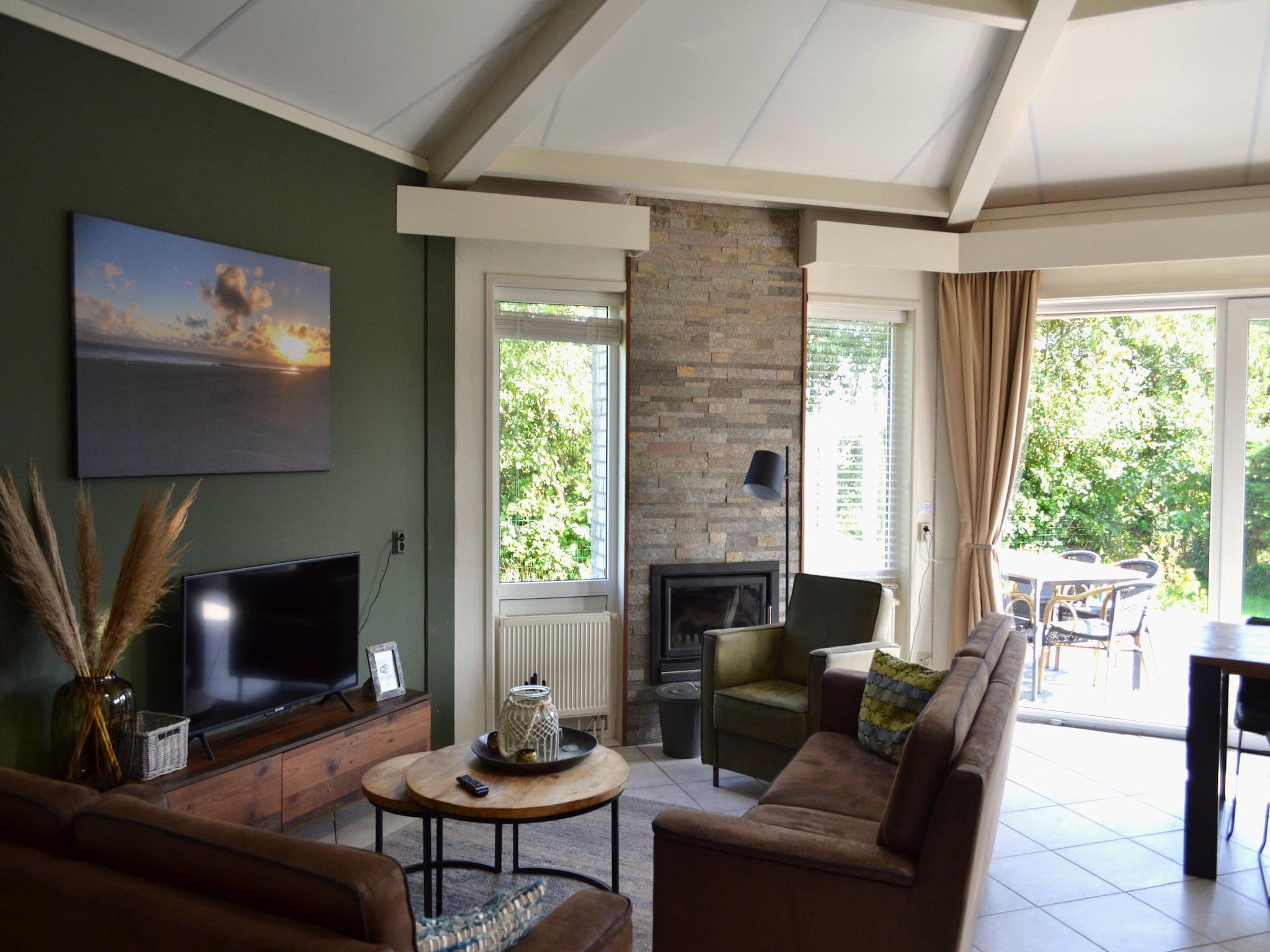De woonkamer van Golfvilla 38 comfort in Hollum