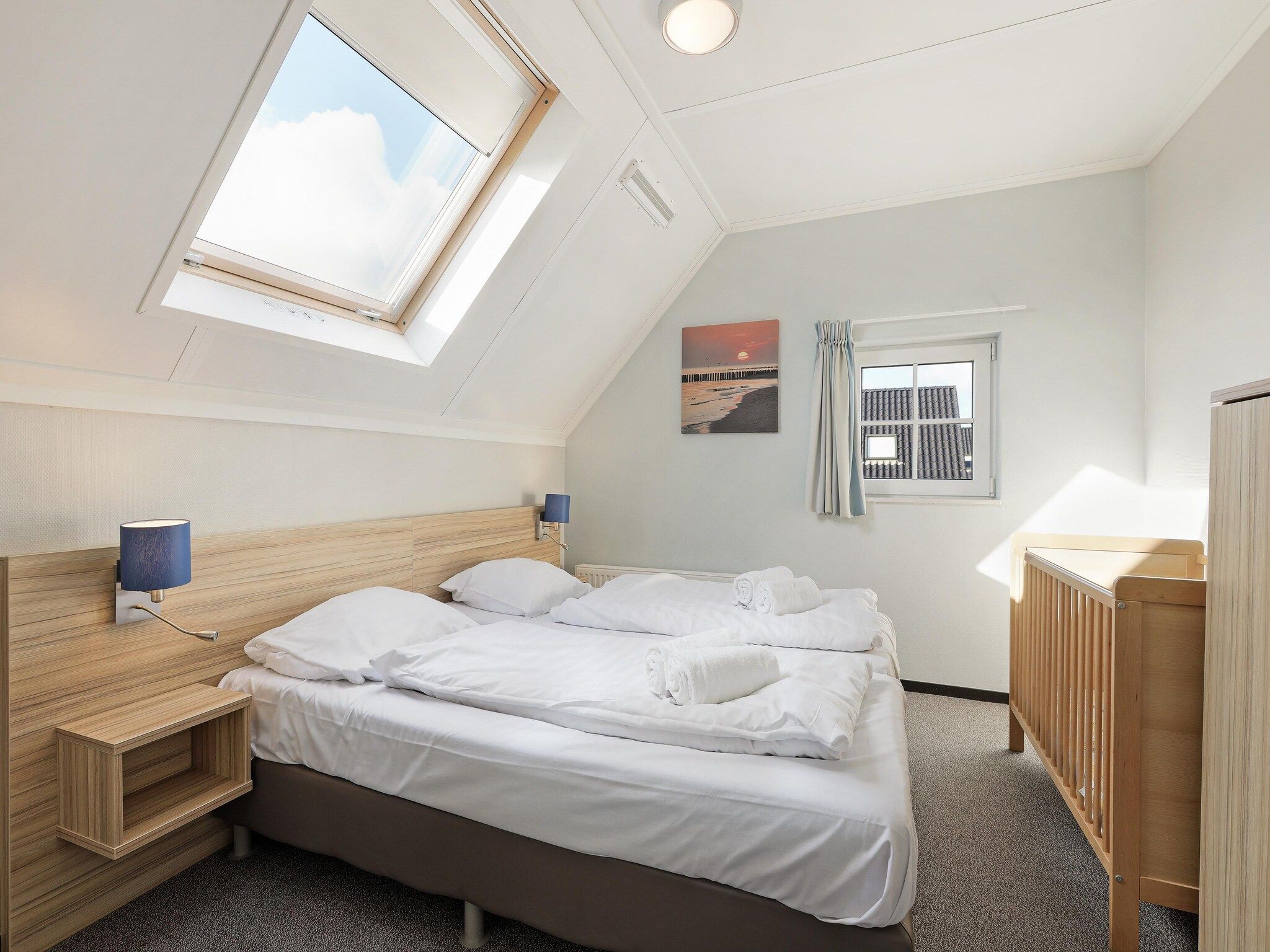 Een slaapkamer van Strand Resort Nieuwvliet-Bad 2 in Nieuwvliet
