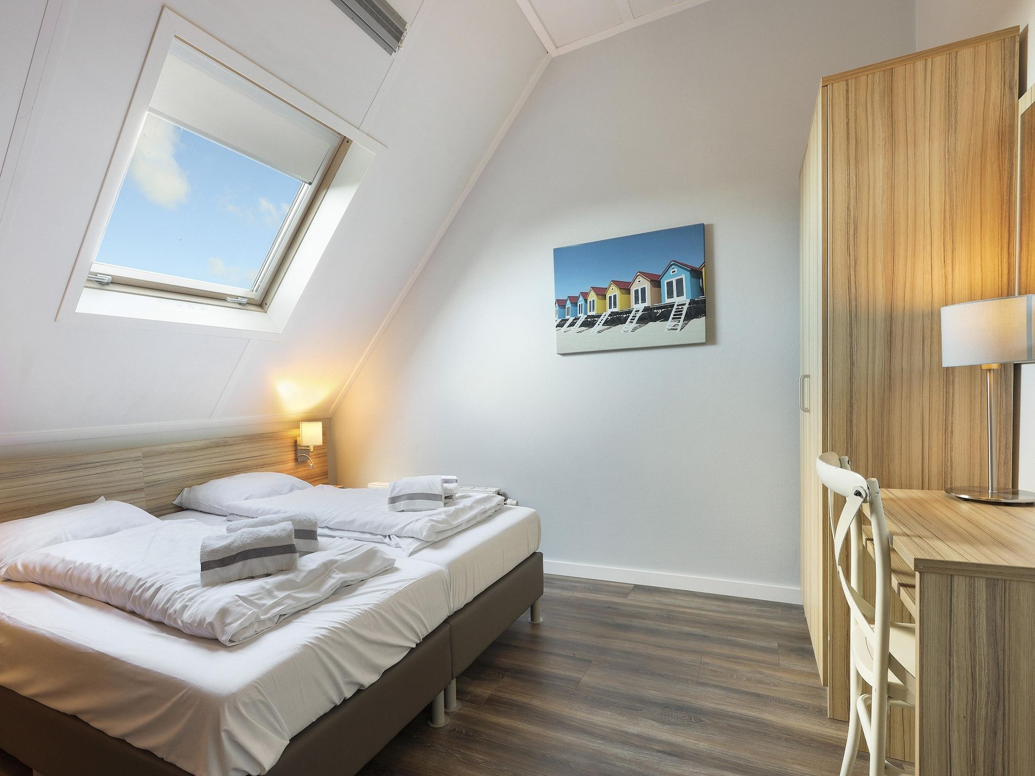 Een slaapkamer van Strand Resort Nieuwvliet-Bad 6 in Nieuwvliet