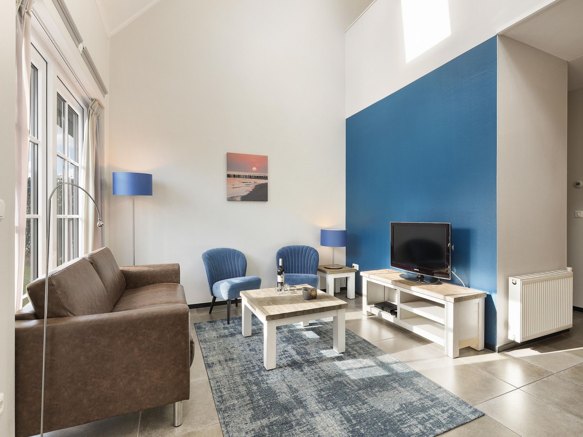 De woonkamer van Strand Resort Nieuwvliet-Bad 6 in Nieuwvliet