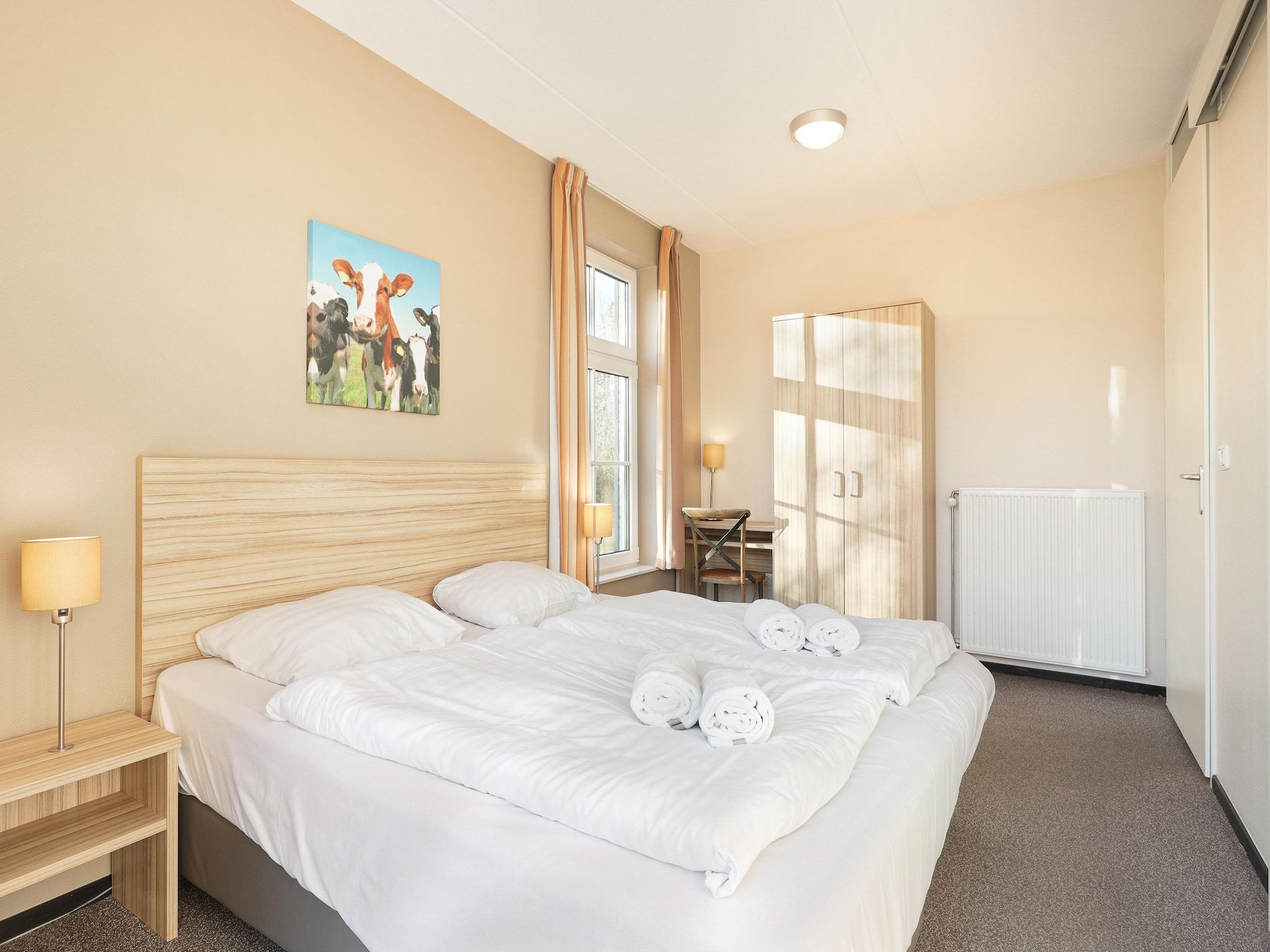Een slaapkamer van Strand Resort Nieuwvliet-Bad 12 in Nieuwvliet