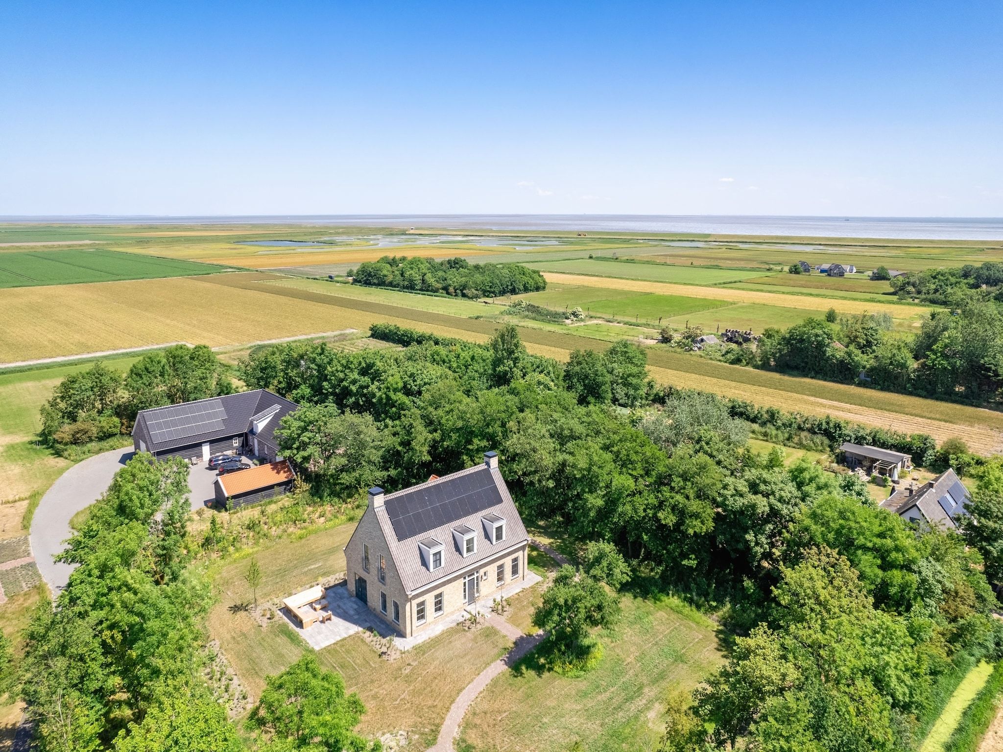 De buitenkant van Familievilla Nieuw-Zeeland in Oosterend