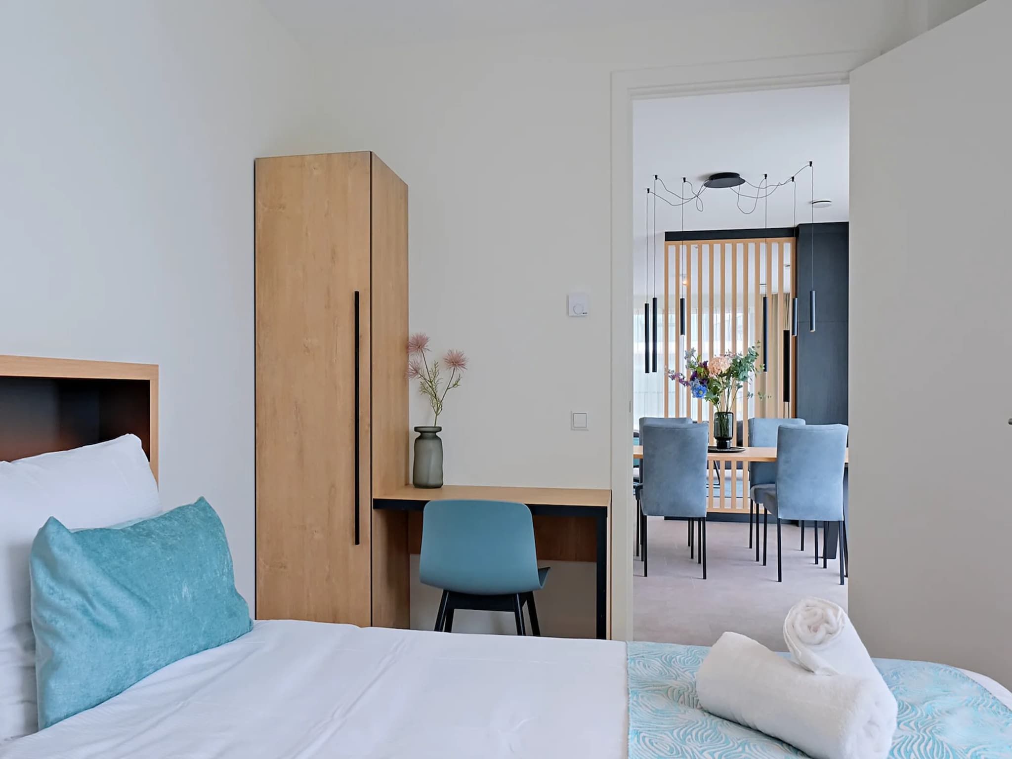 Een slaapkamer van Breskens Apartments & Penthouses 10 in Breskens