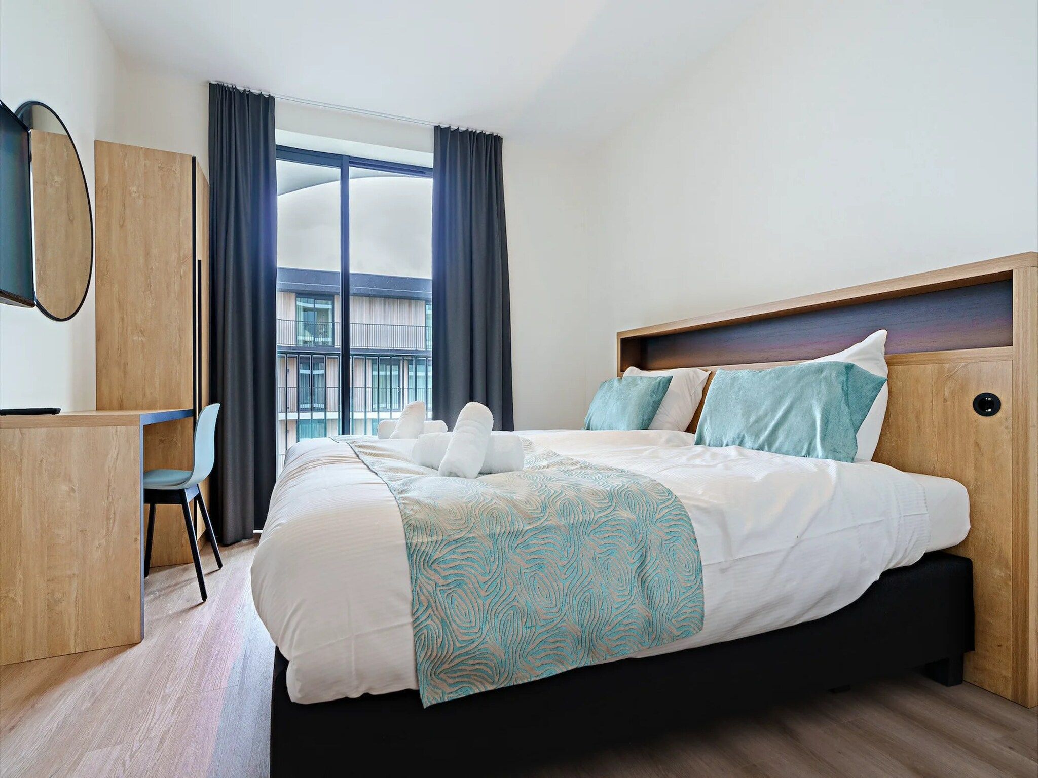 Een slaapkamer van Breskens Apartments & Penthouses 11 in Breskens