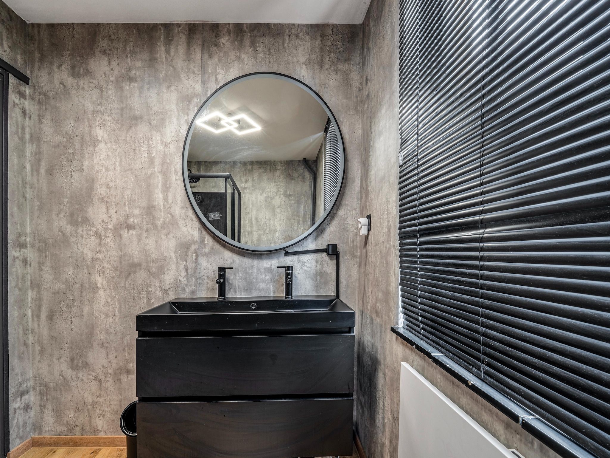 De badkamer van Mergelhuis in Valkenburg