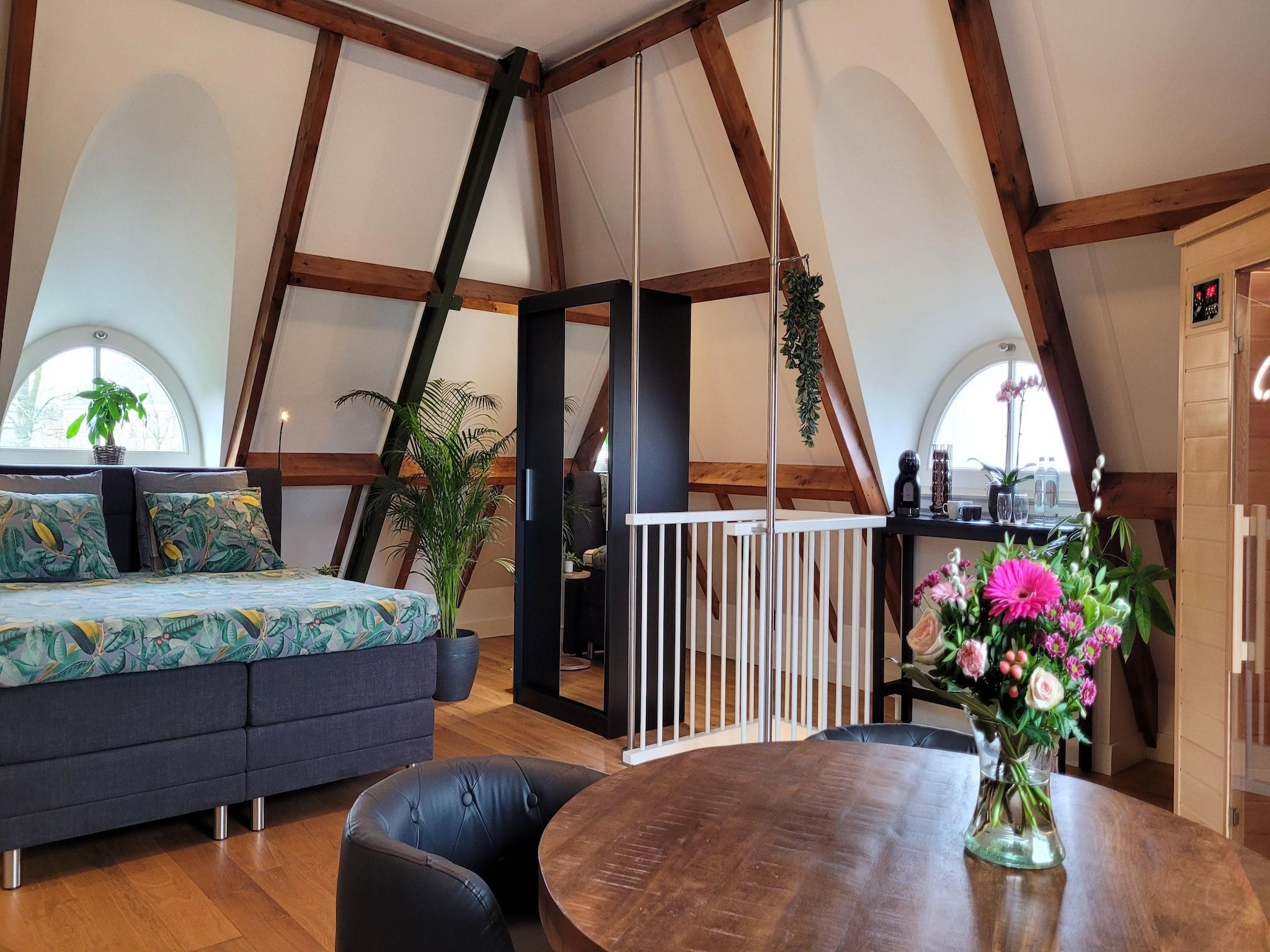 Een slaapkamer van B&B Overloon 4 Personen in Overloon