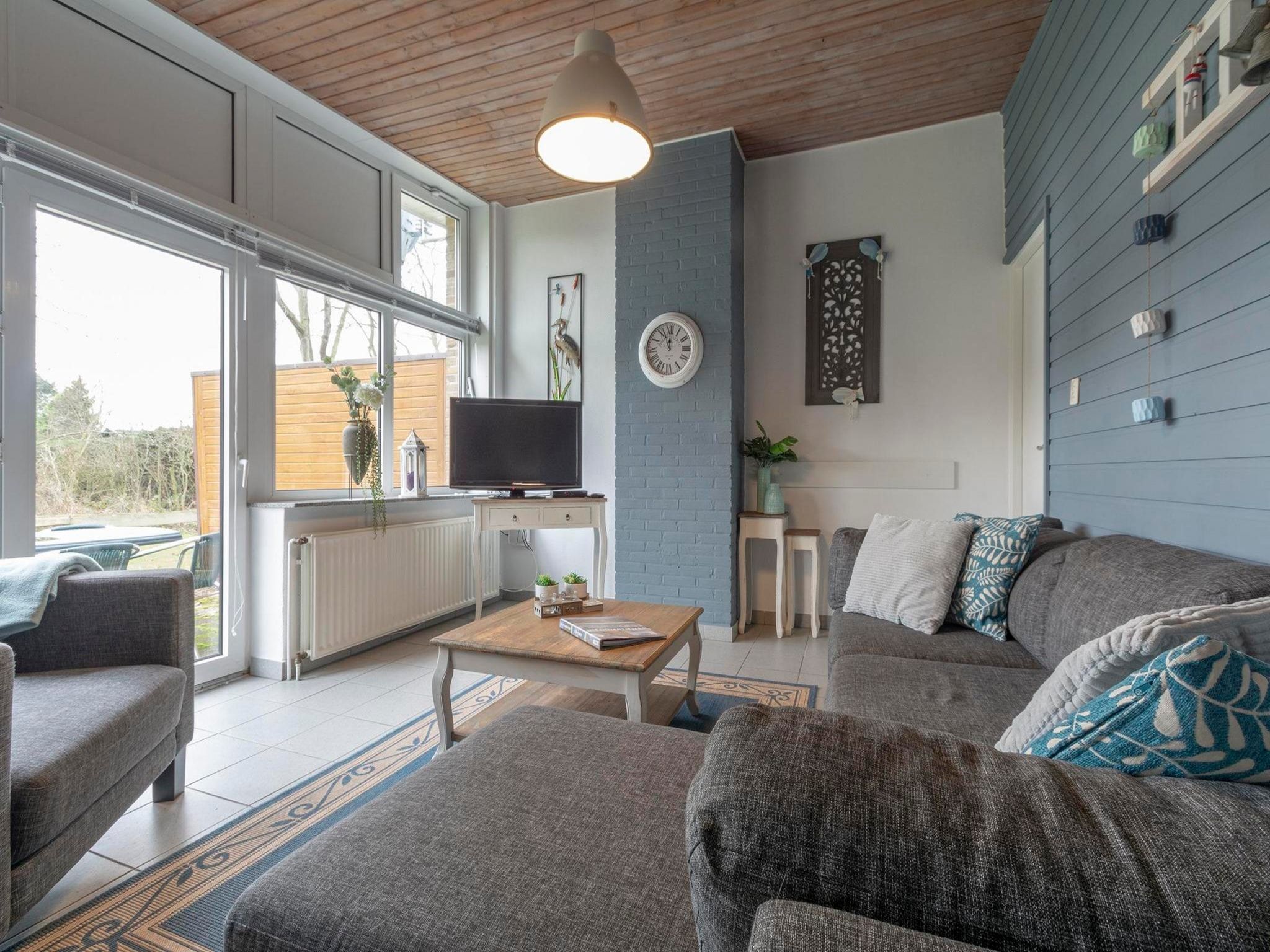 De woonkamer van Duinland 90 in Sint Maartenszee