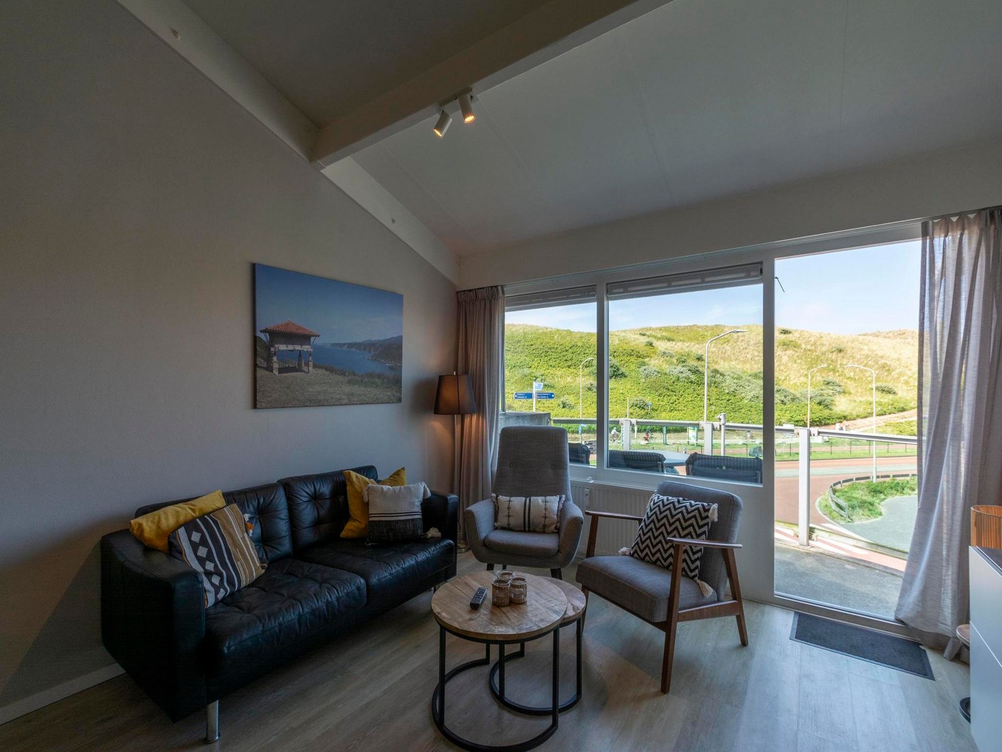 De woonkamer van Beach Appartement 35 in Callantsoog