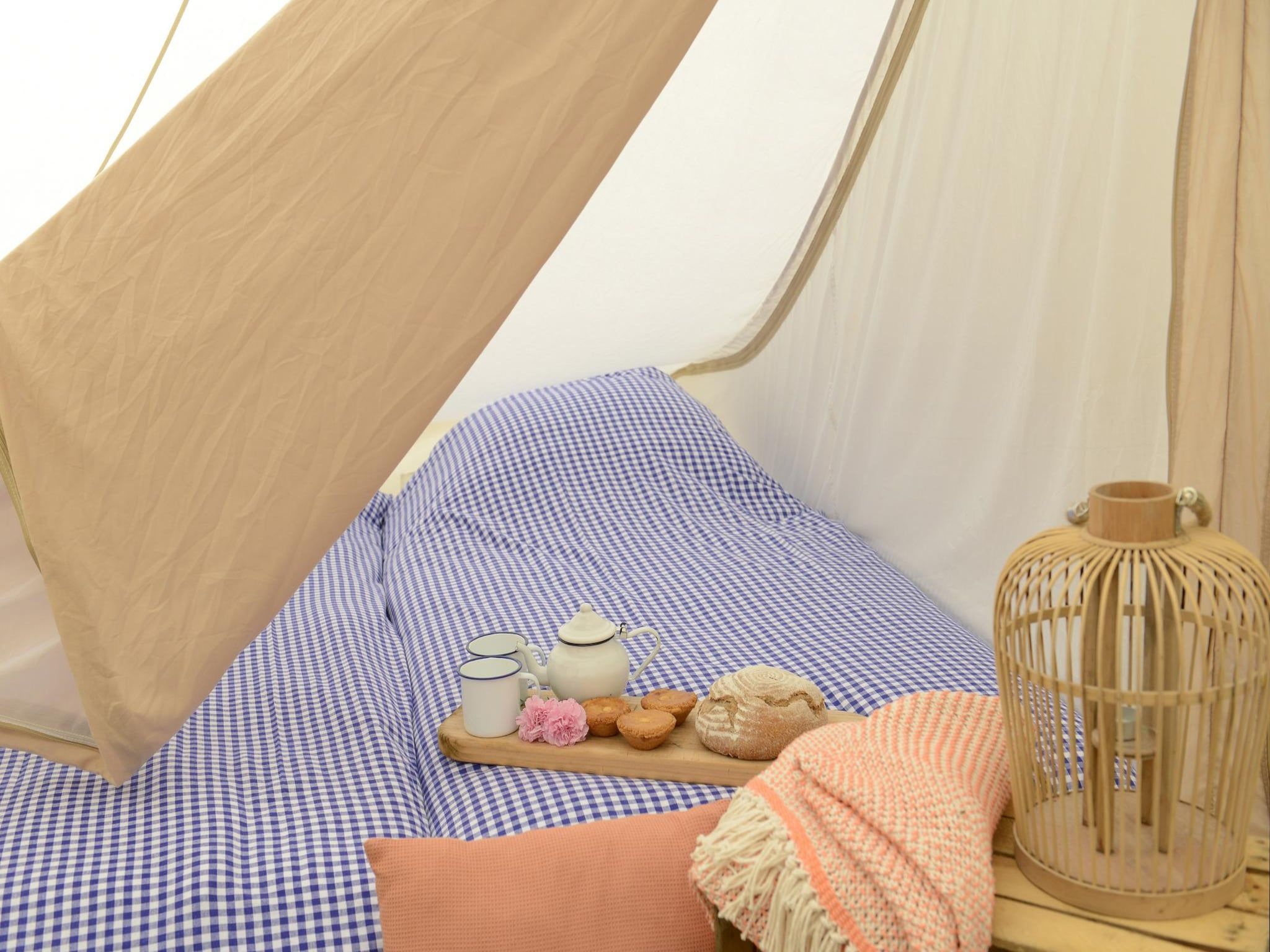 Een slaapkamer van Tipitent de Jutter in Callantsoog