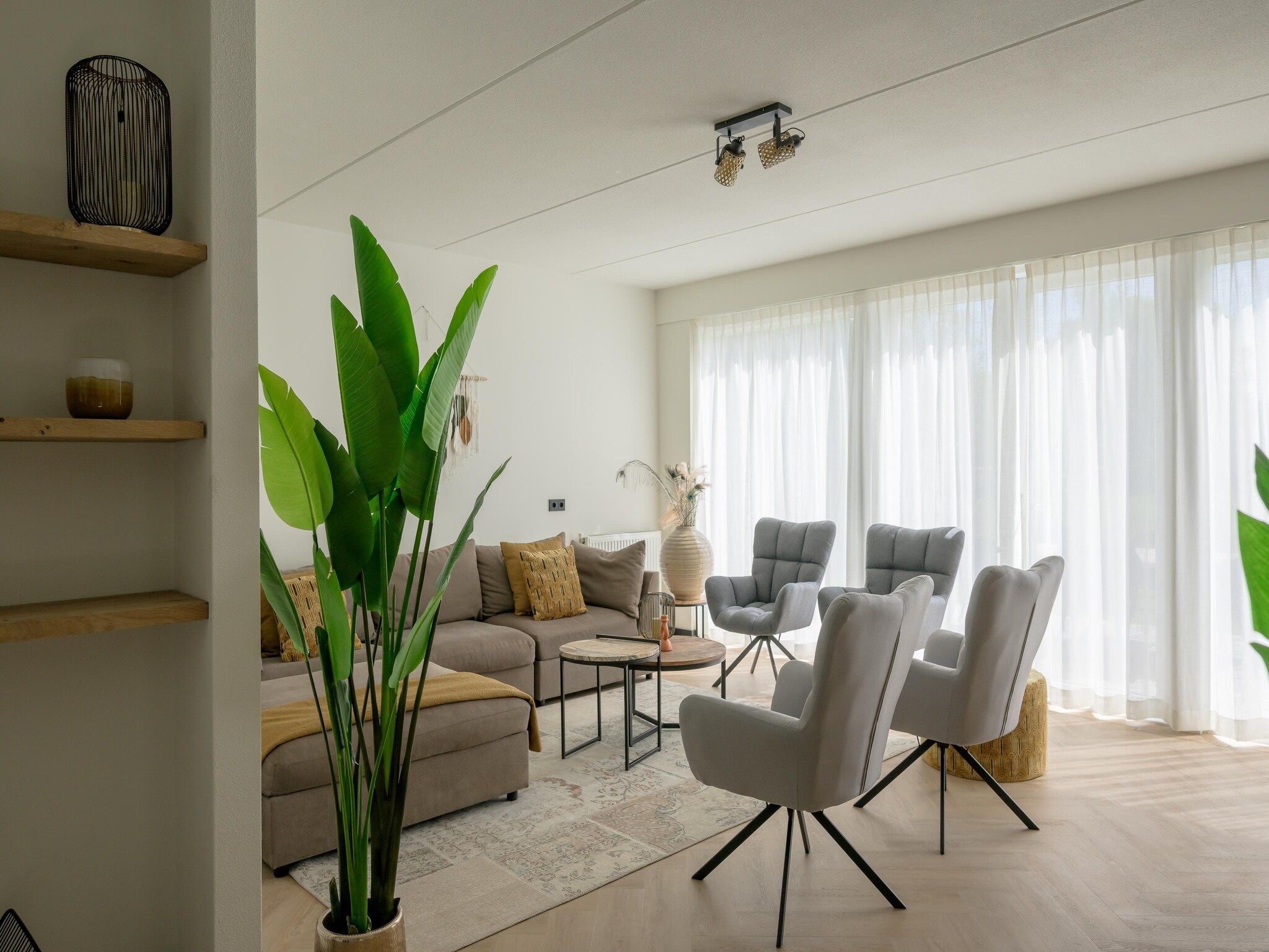 De woonkamer van 8 persoons villa in Sondel