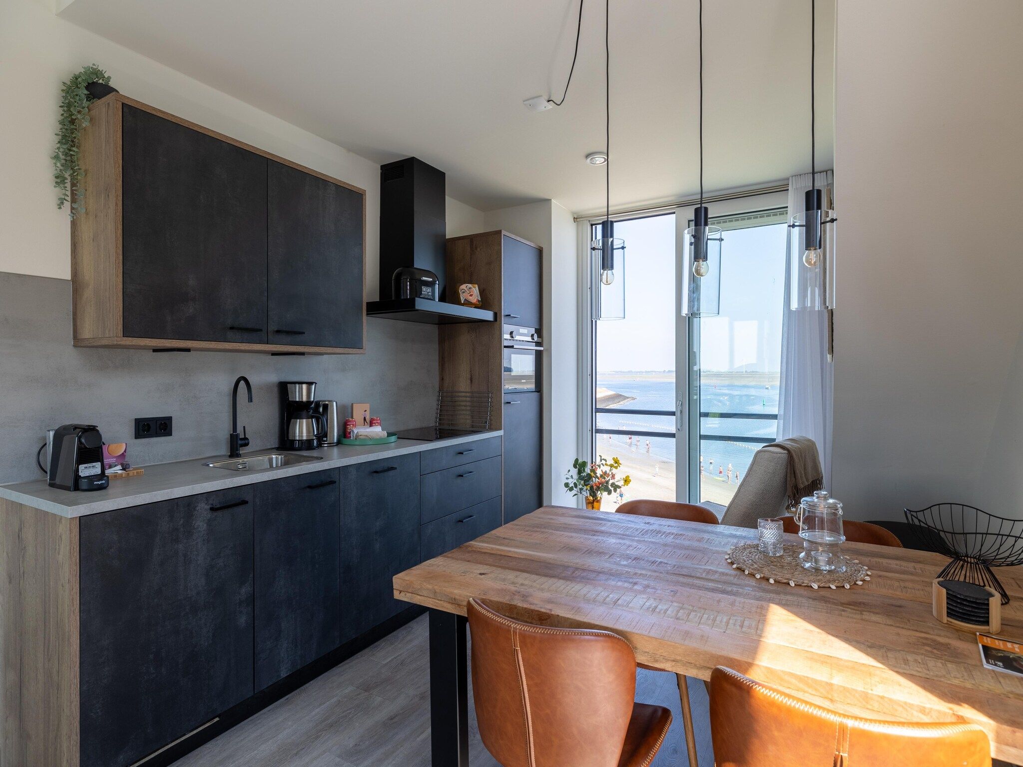 De keuken van Luxe appartement Vista Maris - Havenweg 8-40  Sint-Annaland Oosterschelde in Sint-Annaland