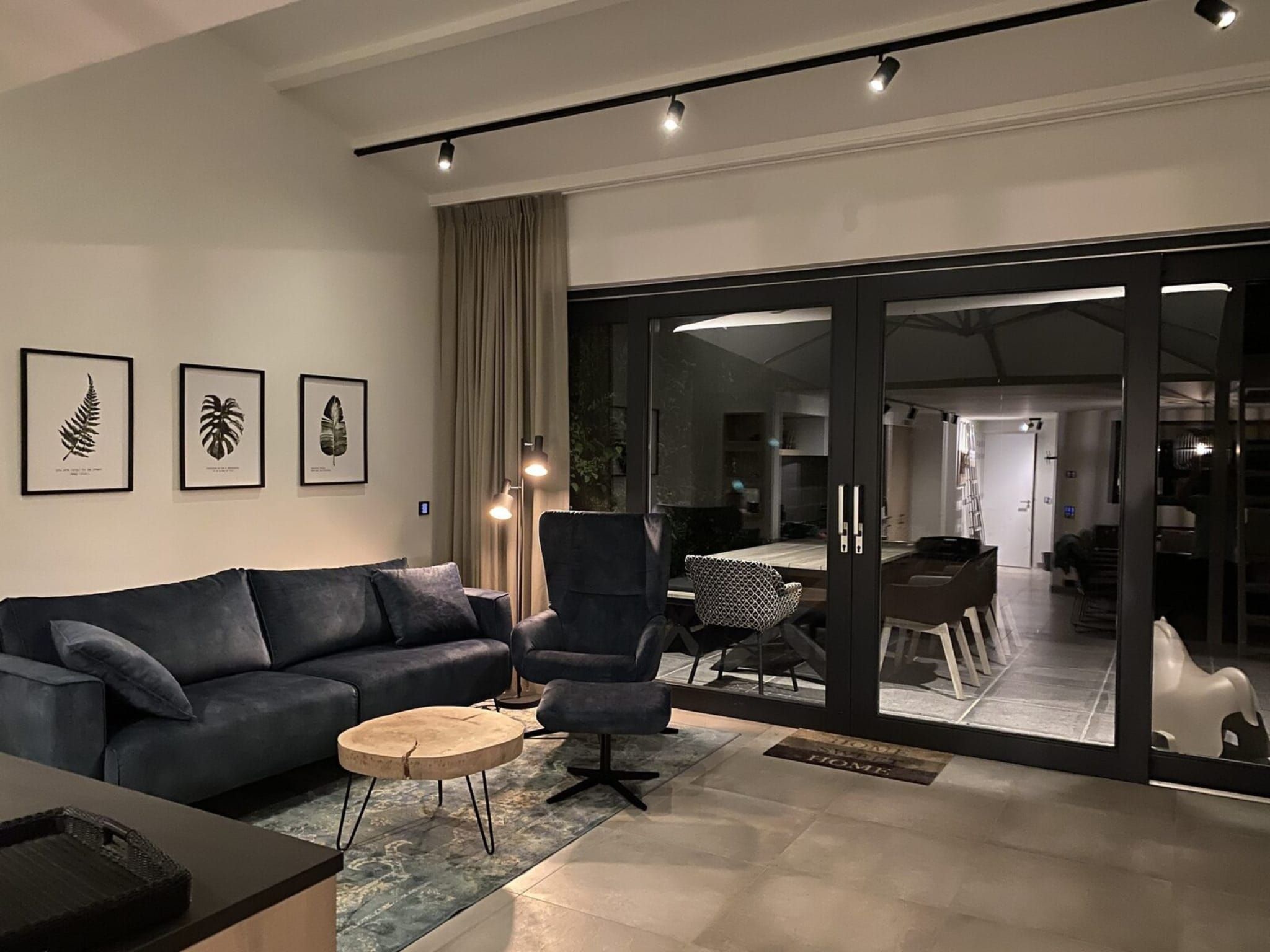De woonkamer van Lepelblad 42 en 44  Nieuwvliet-Bad in Nieuwvliet-Bad