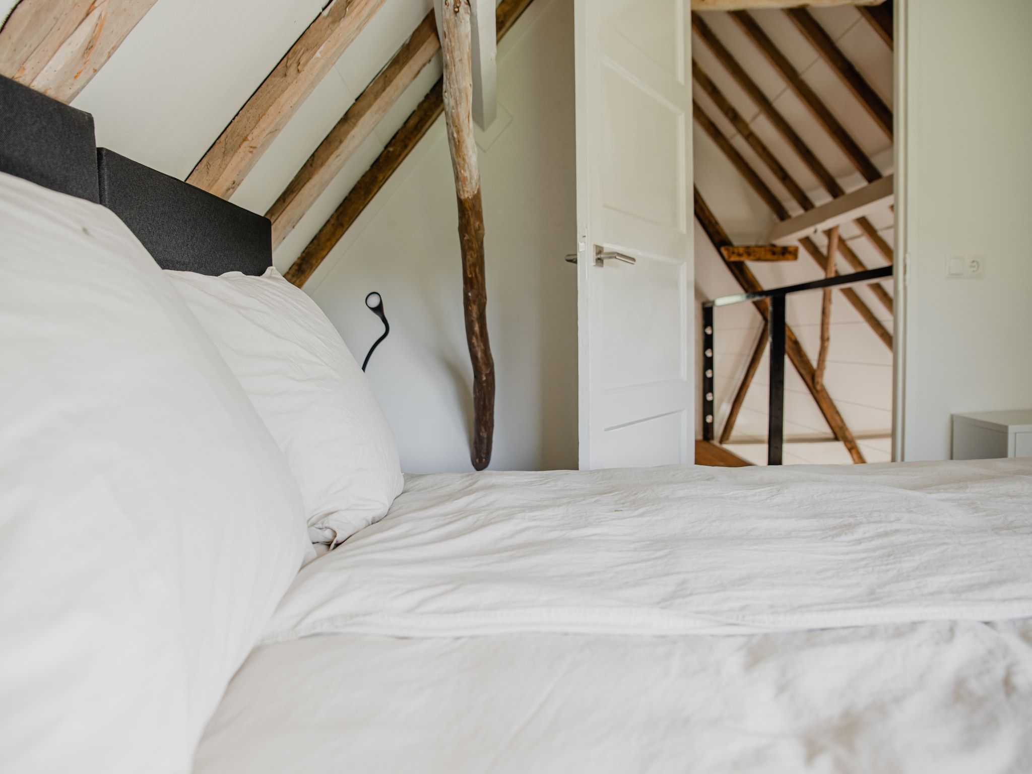 Een slaapkamer van Dorpswoning Op Niveau 4 in Leende