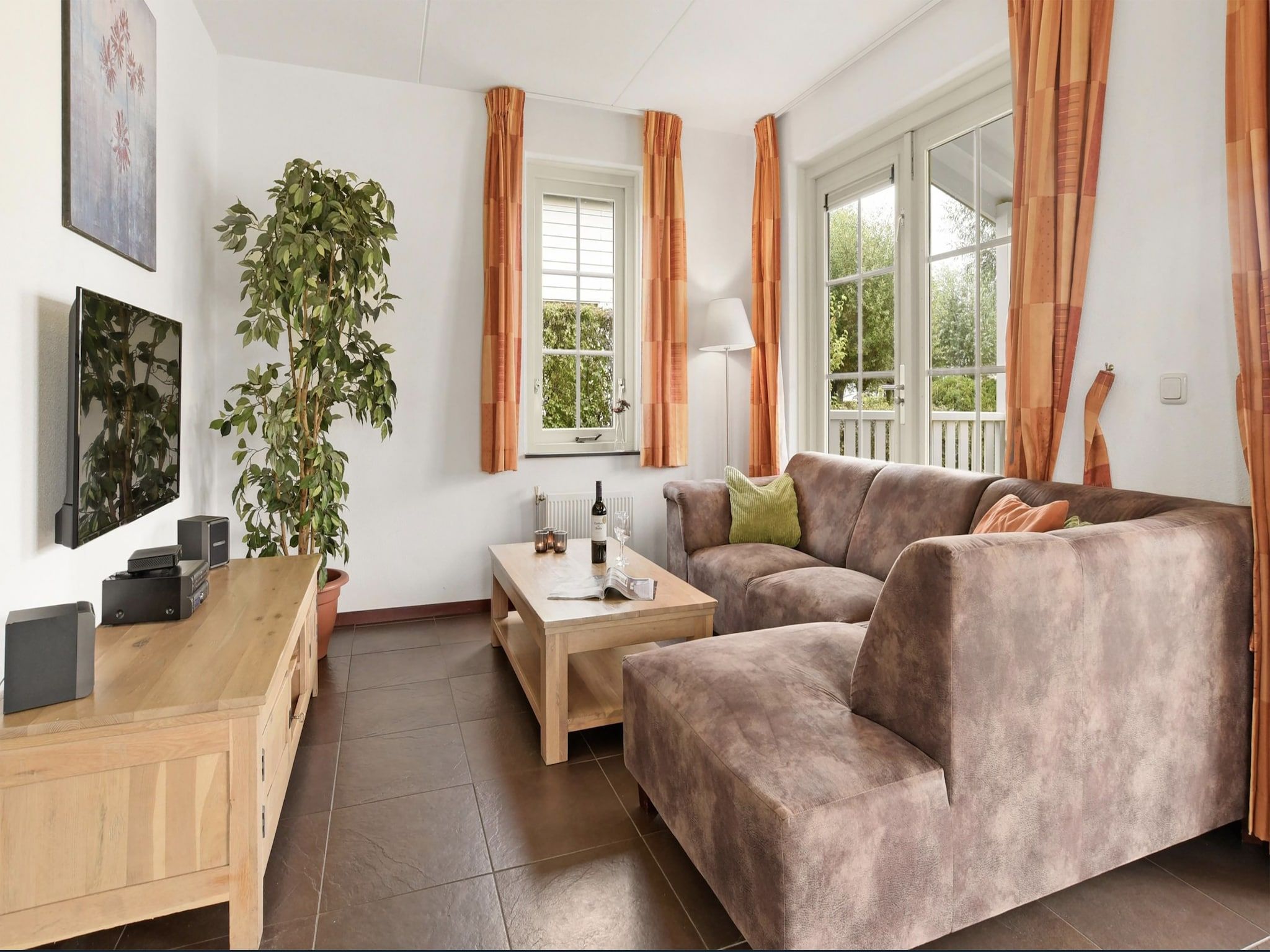 De woonkamer van Standaard 207 in Simonshaven