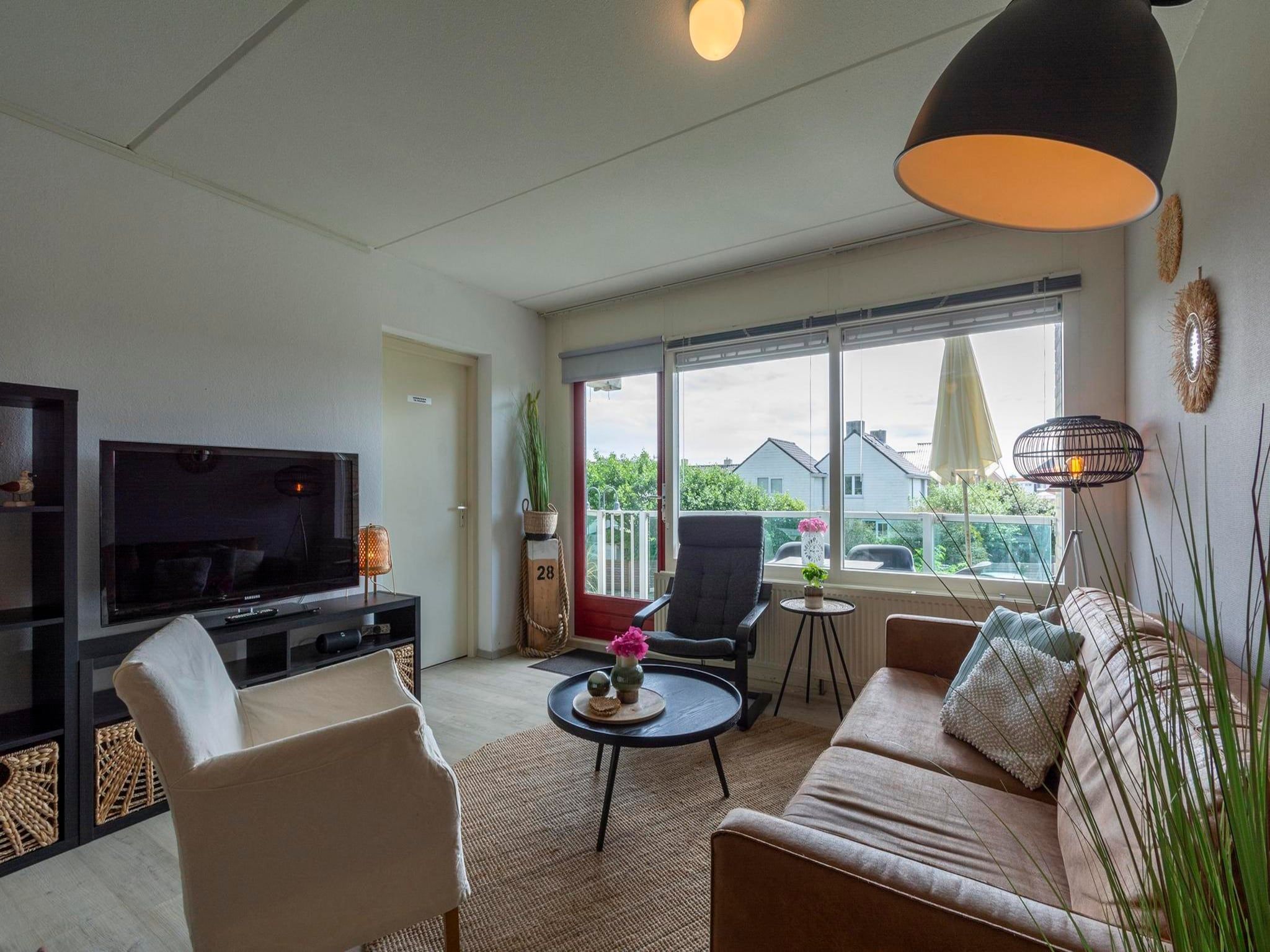 De woonkamer van Beach Appartement 28 in Callantsoog