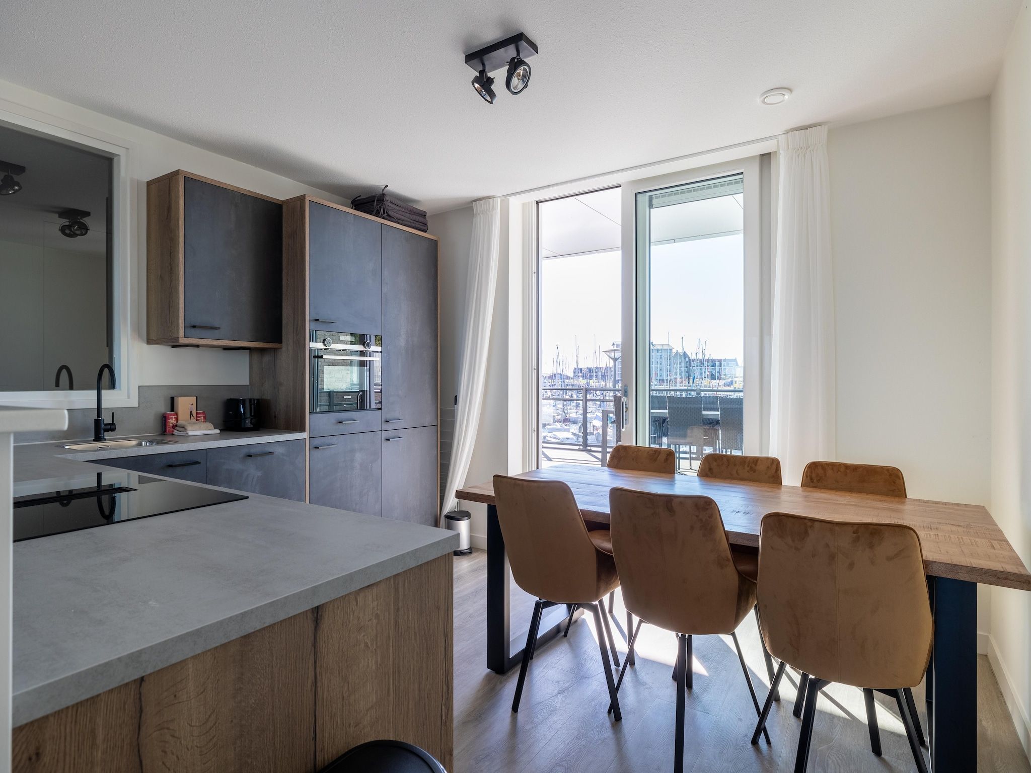 De keuken van Luxe appartement Vista Maris - Havenweg 8-34  Sint-Annaland Oosterschelde in Sint-Annaland