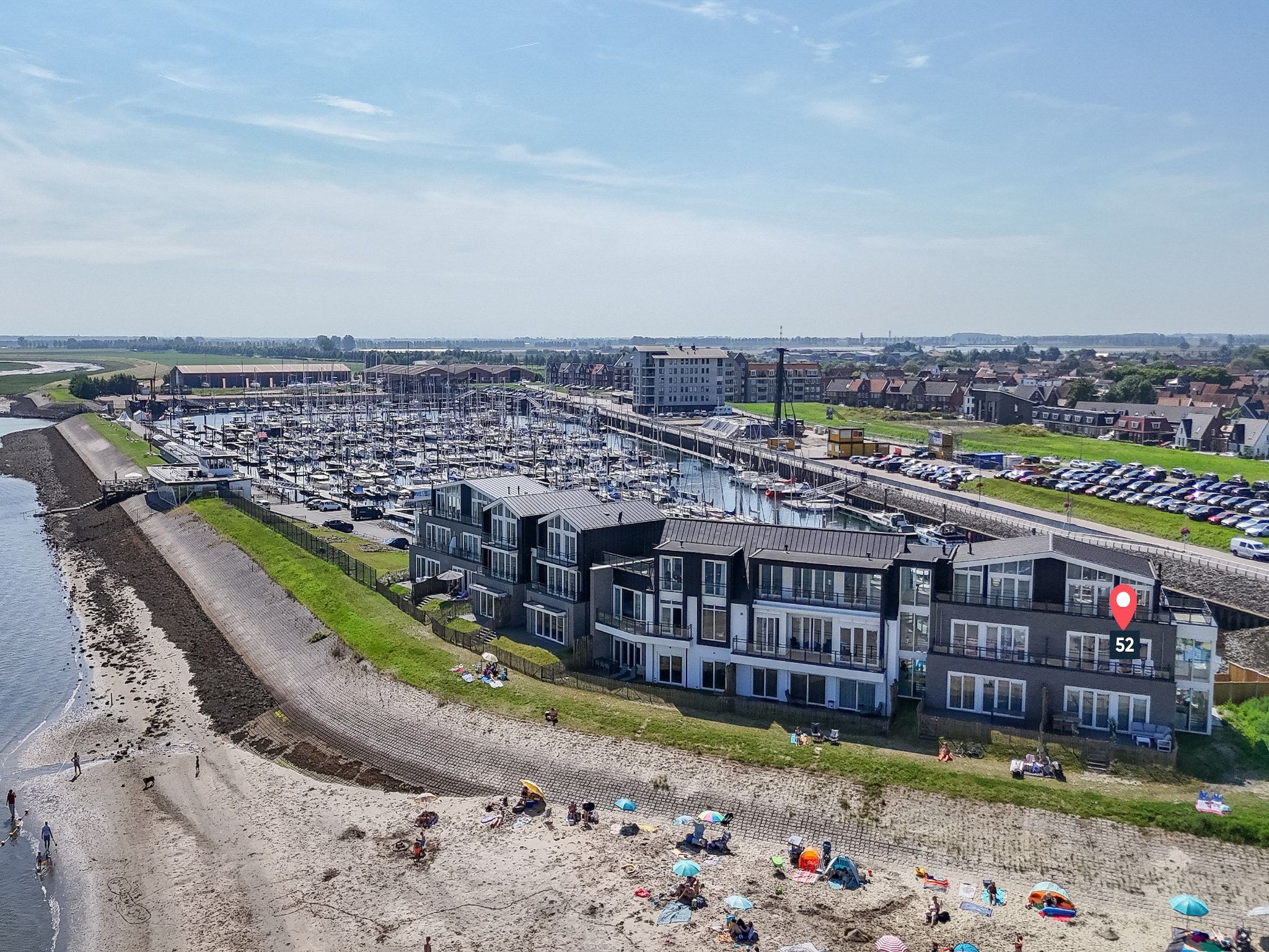 De buitenkant van Appartement Vista Maris - Havenweg 8-52  Sint-Annaland Oosterschelde in Sint-Annaland