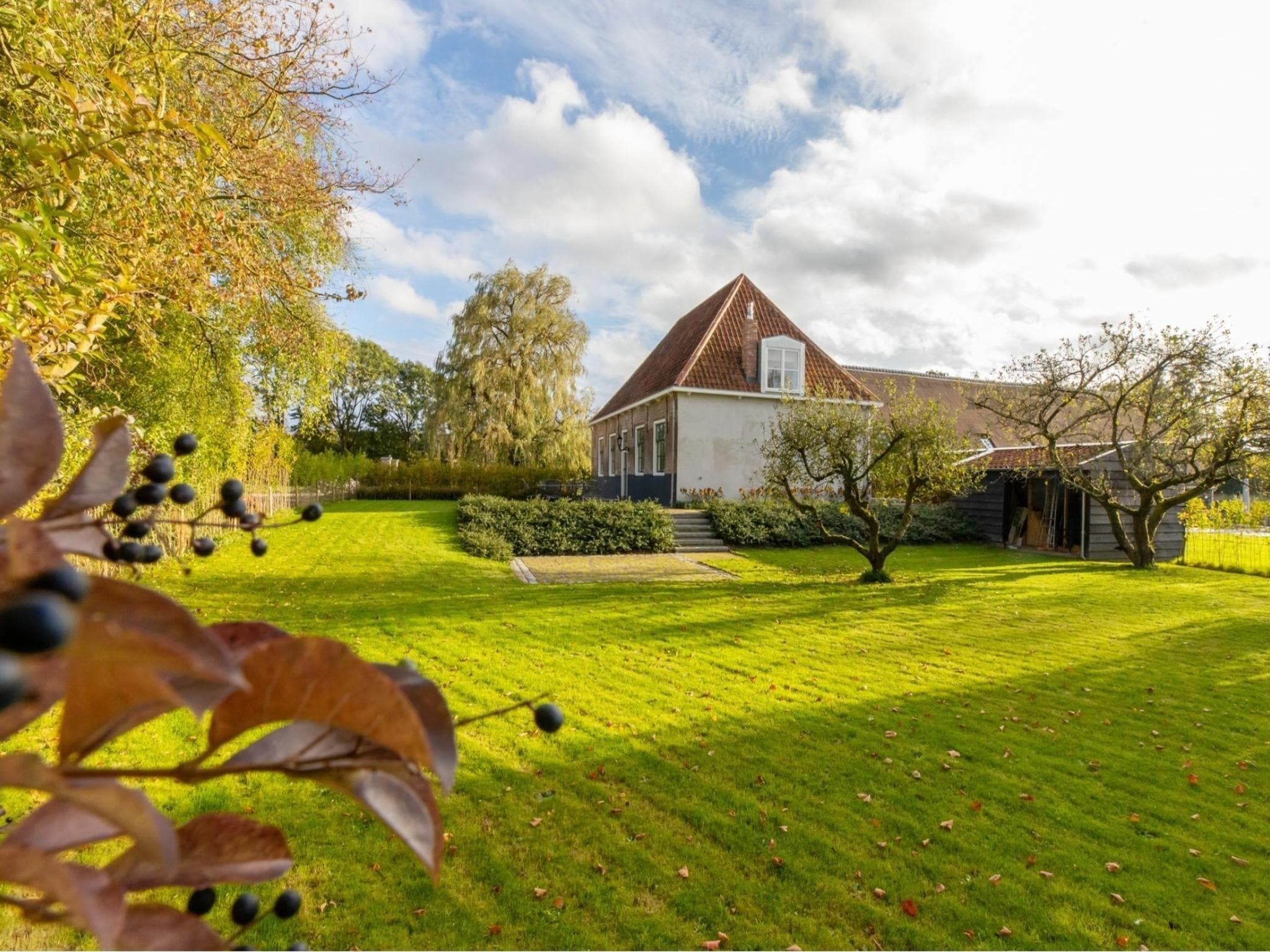 De tuin van Vakantiehuis 'Boerderij Molenhof' - Stationsweg 5  Heinkenszand in Heinkenszand