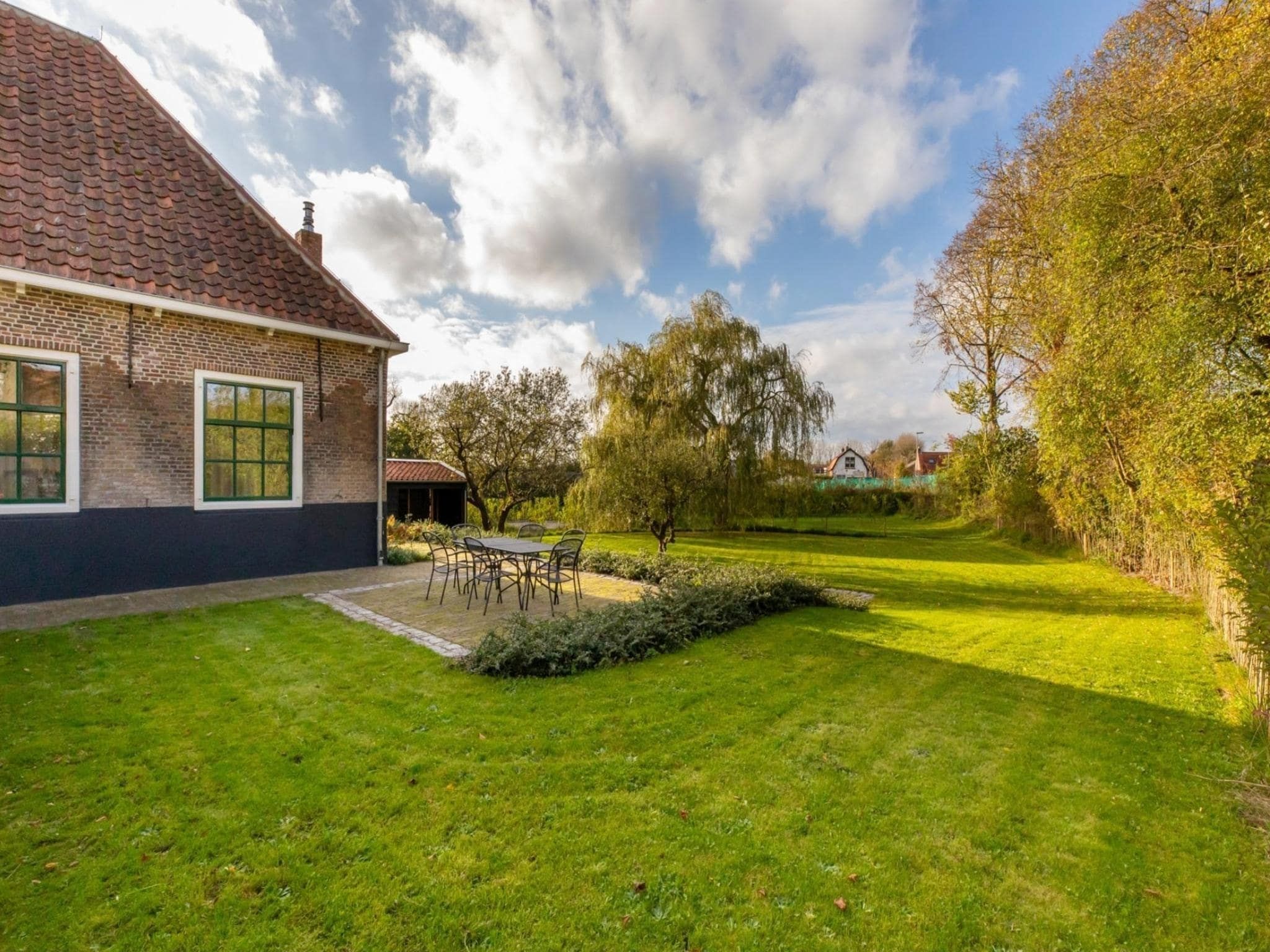 Het uitzicht vanaf Vakantiehuis 'Boerderij Molenhof' - Stationsweg 5  Heinkenszand in Heinkenszand
