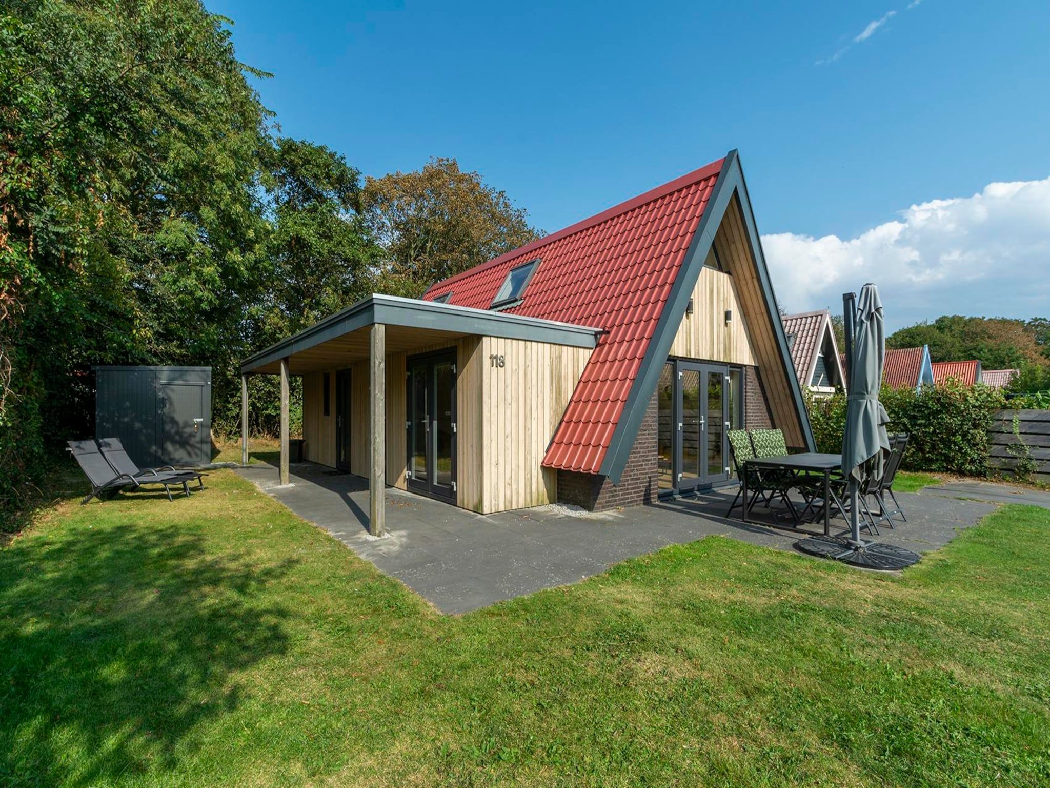 De buitenkant van Sandepark 118 in Groote Keeten