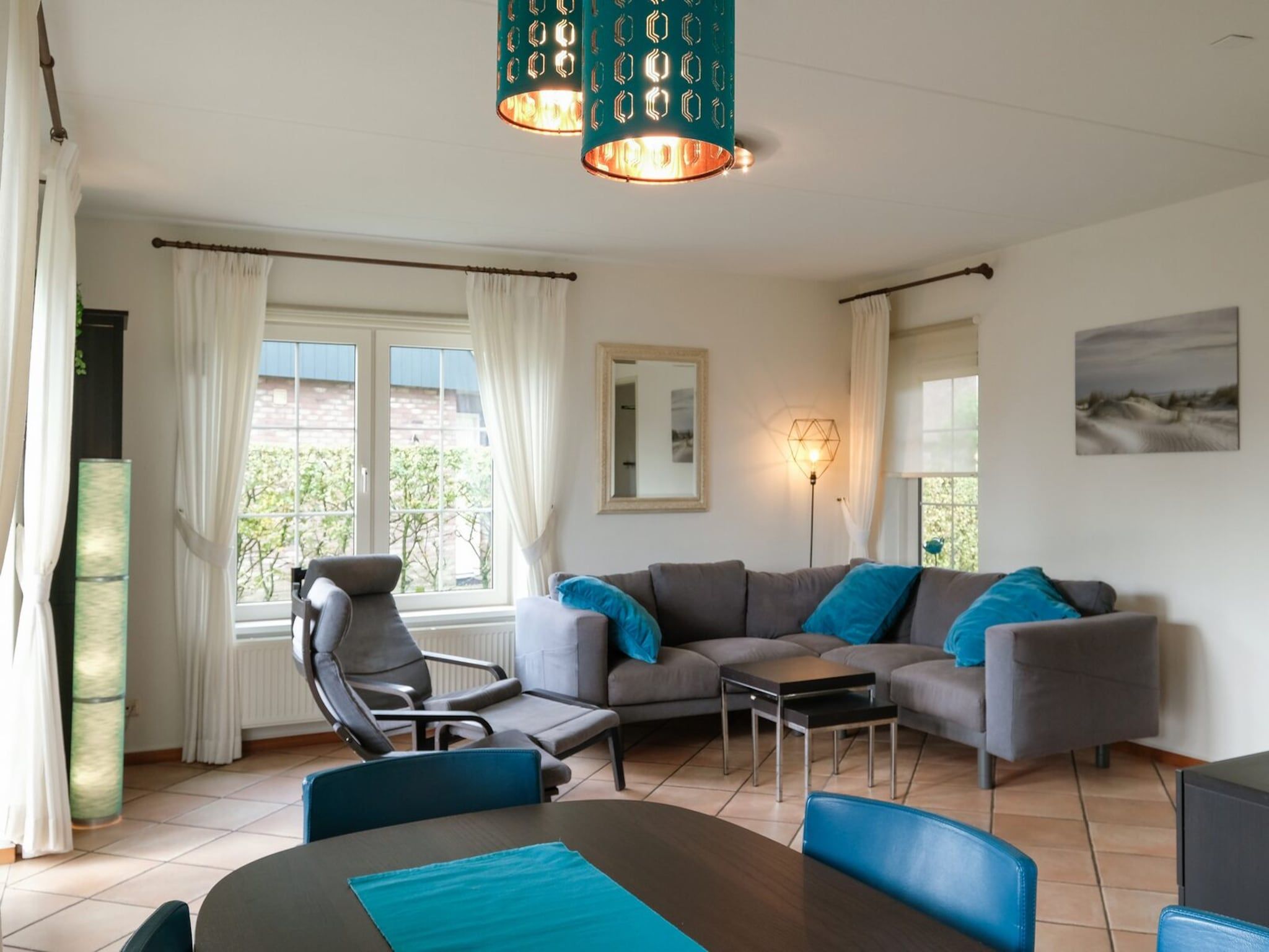 De woonkamer van Anzelhoef 30 in Sint Maartenszee