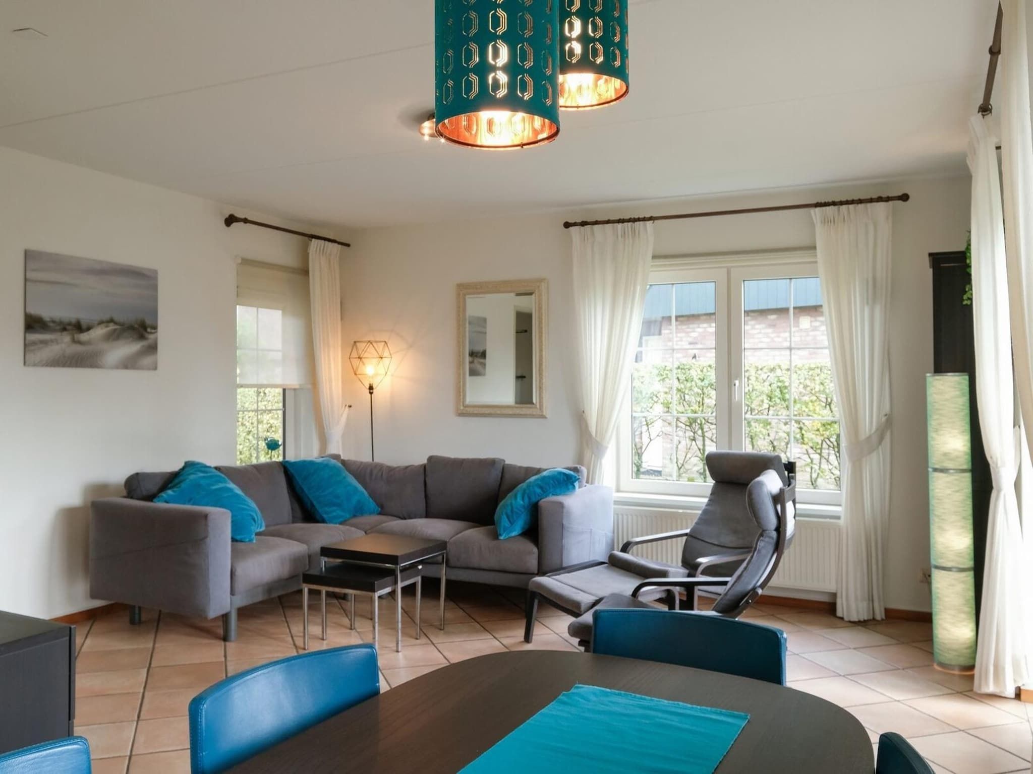 De woonkamer van Anzelhoef 30 in Sint Maartenszee