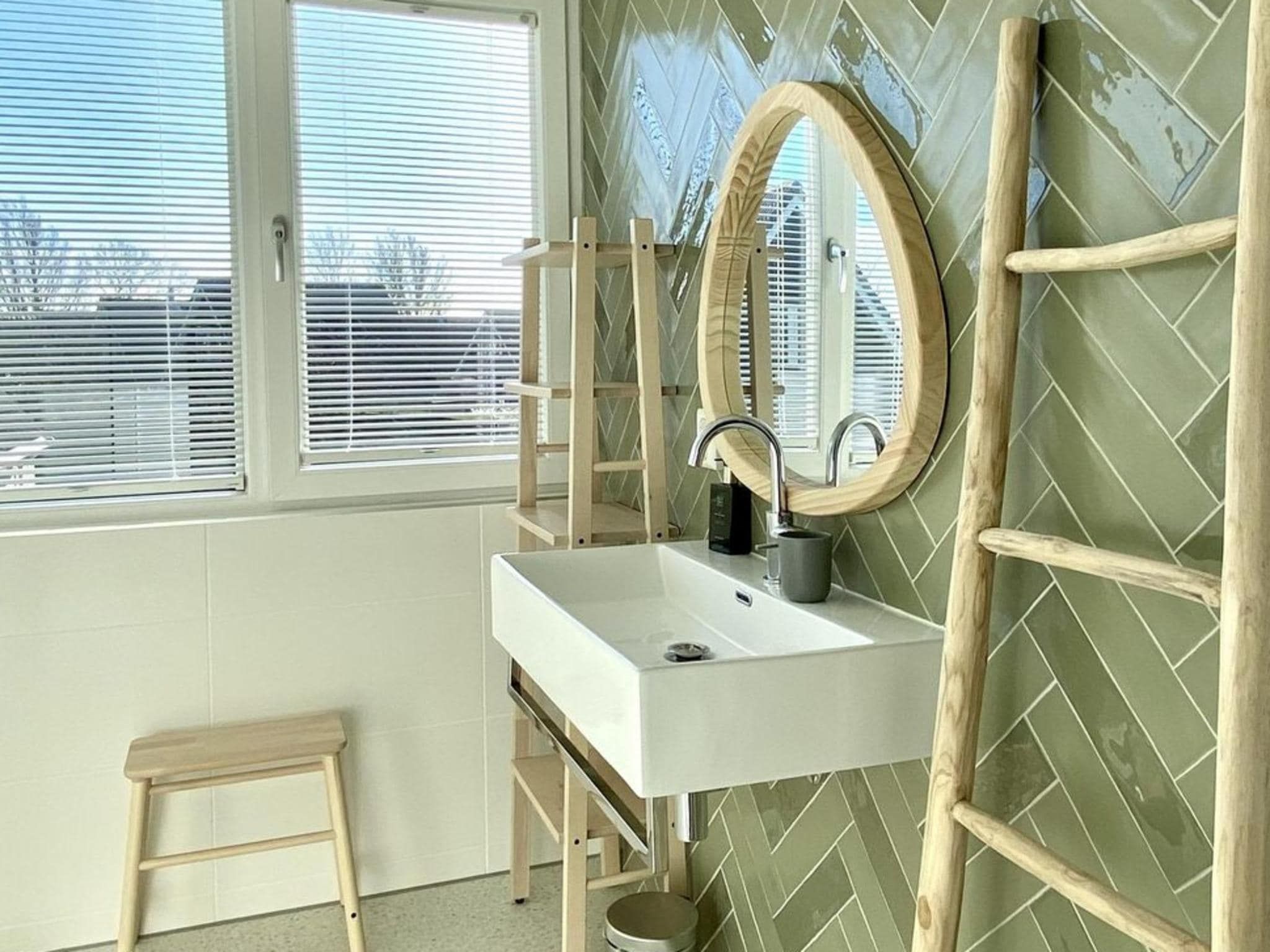 De badkamer van De Wielen 72 in Sint Maarten