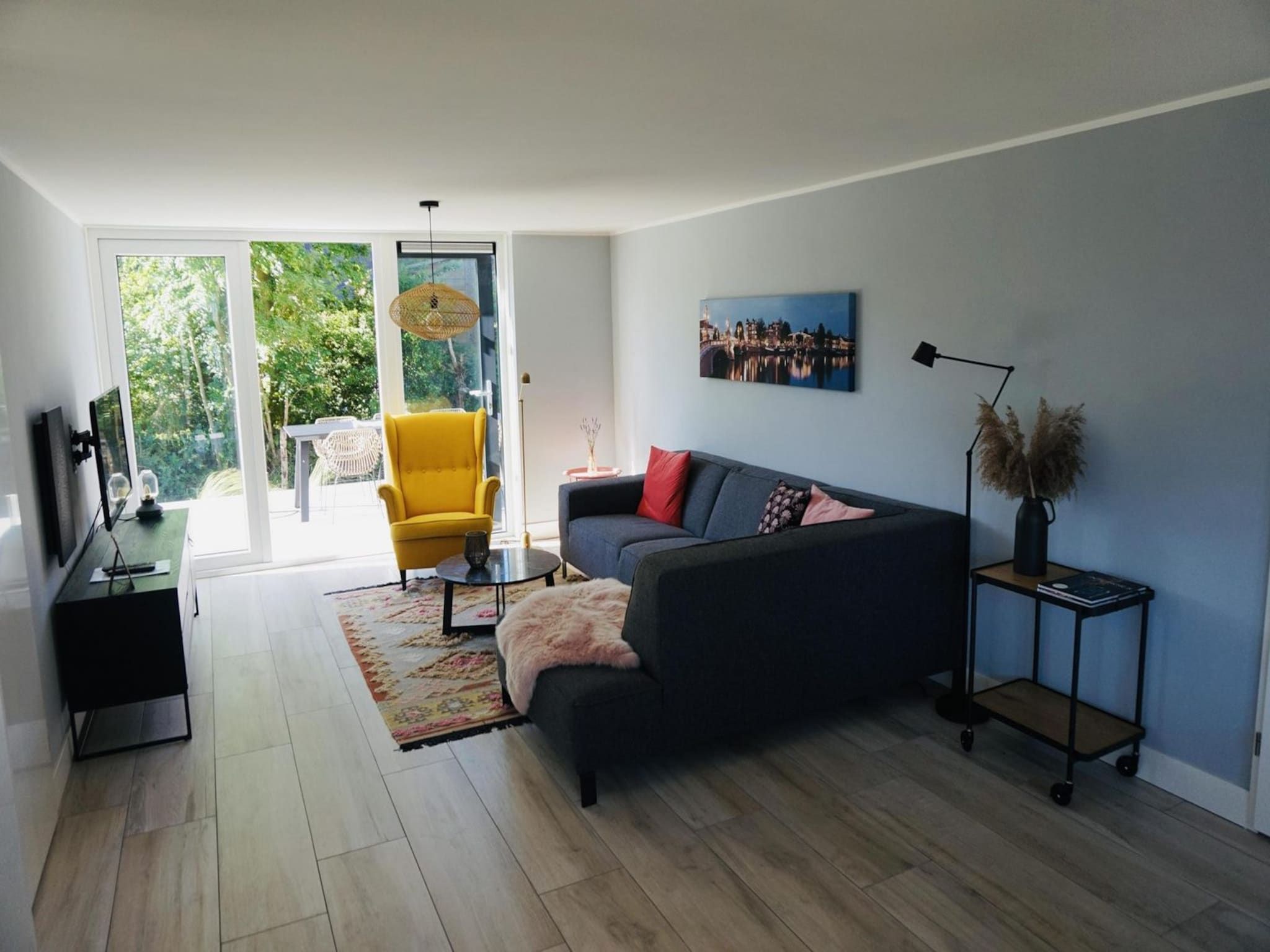 De woonkamer van De Wielen 73 in Sint Maarten