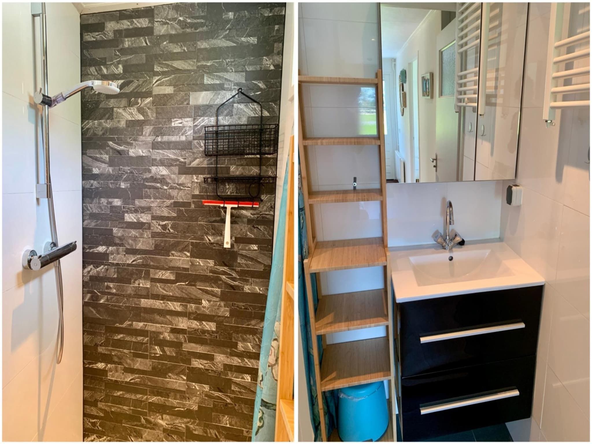 De badkamer van Eb en Vloed 65 in Sint Maartenszee