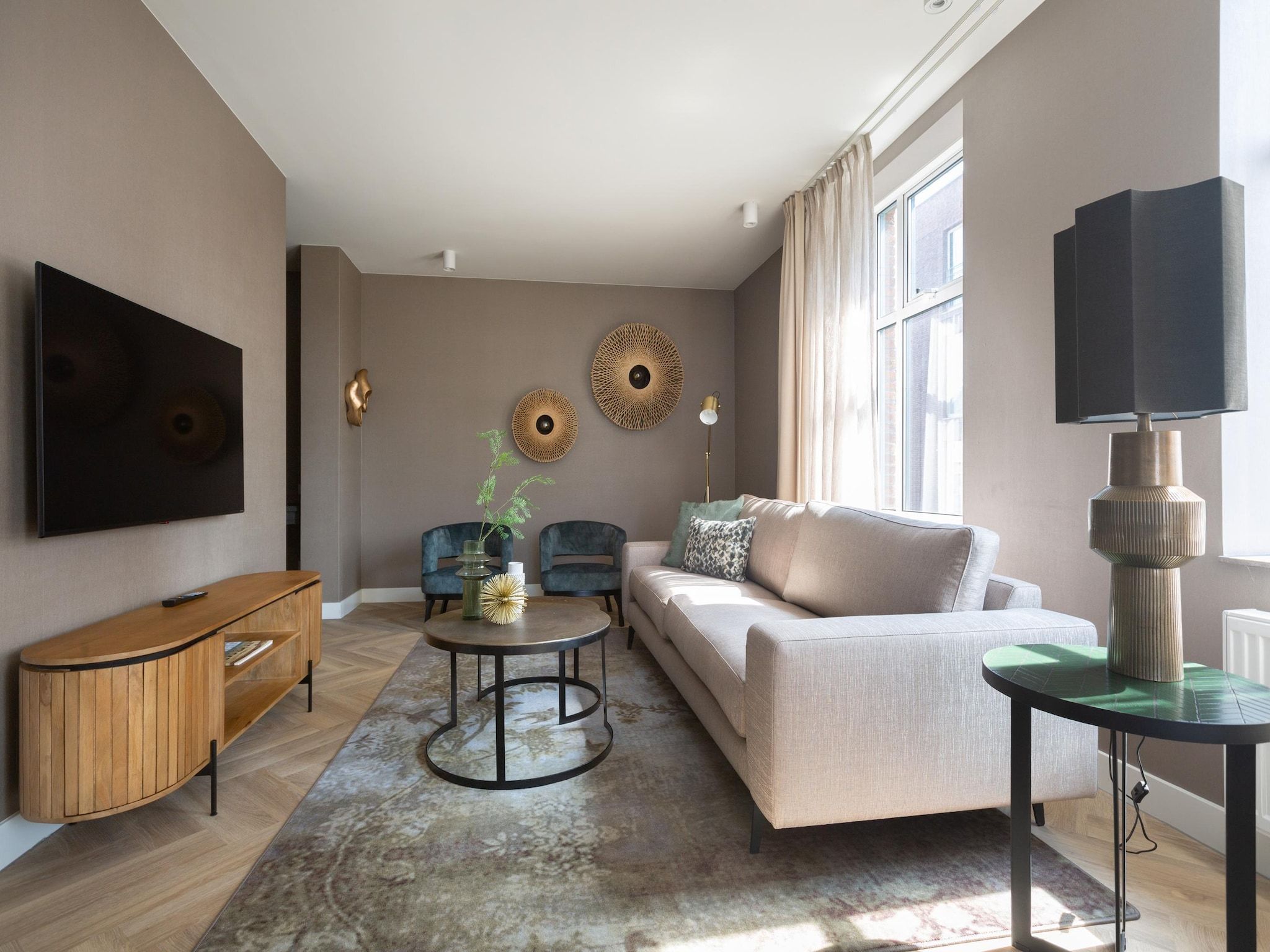 De woonkamer van Maurits 6 in Den Haag