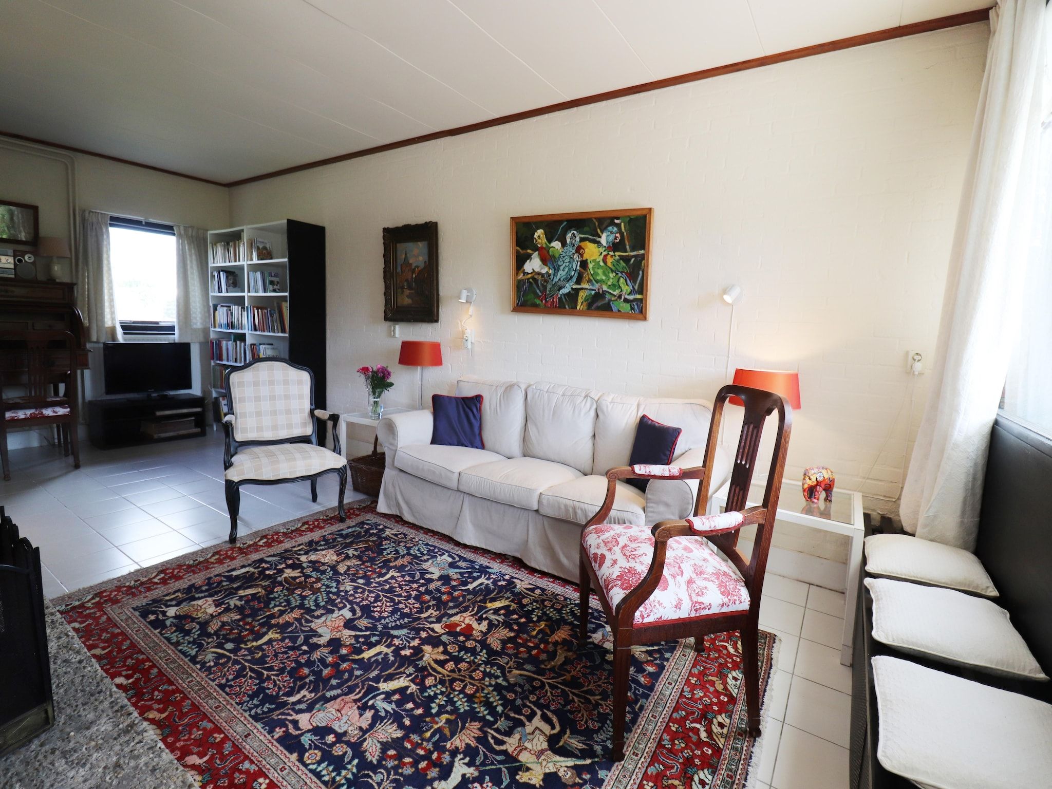 De woonkamer van Constance in Noordwijkerhout