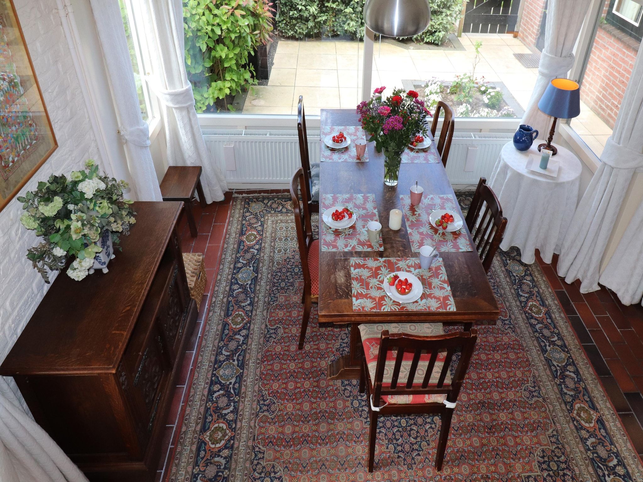 De eetkamer van Constance in Noordwijkerhout