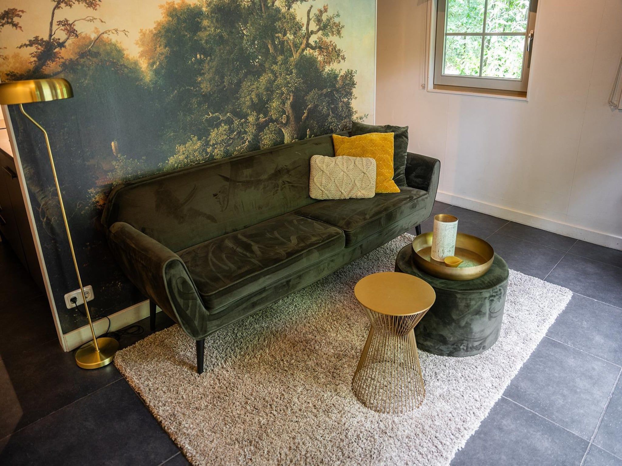 De woonkamer van Vlindervallei Studio 2p in Ermelo