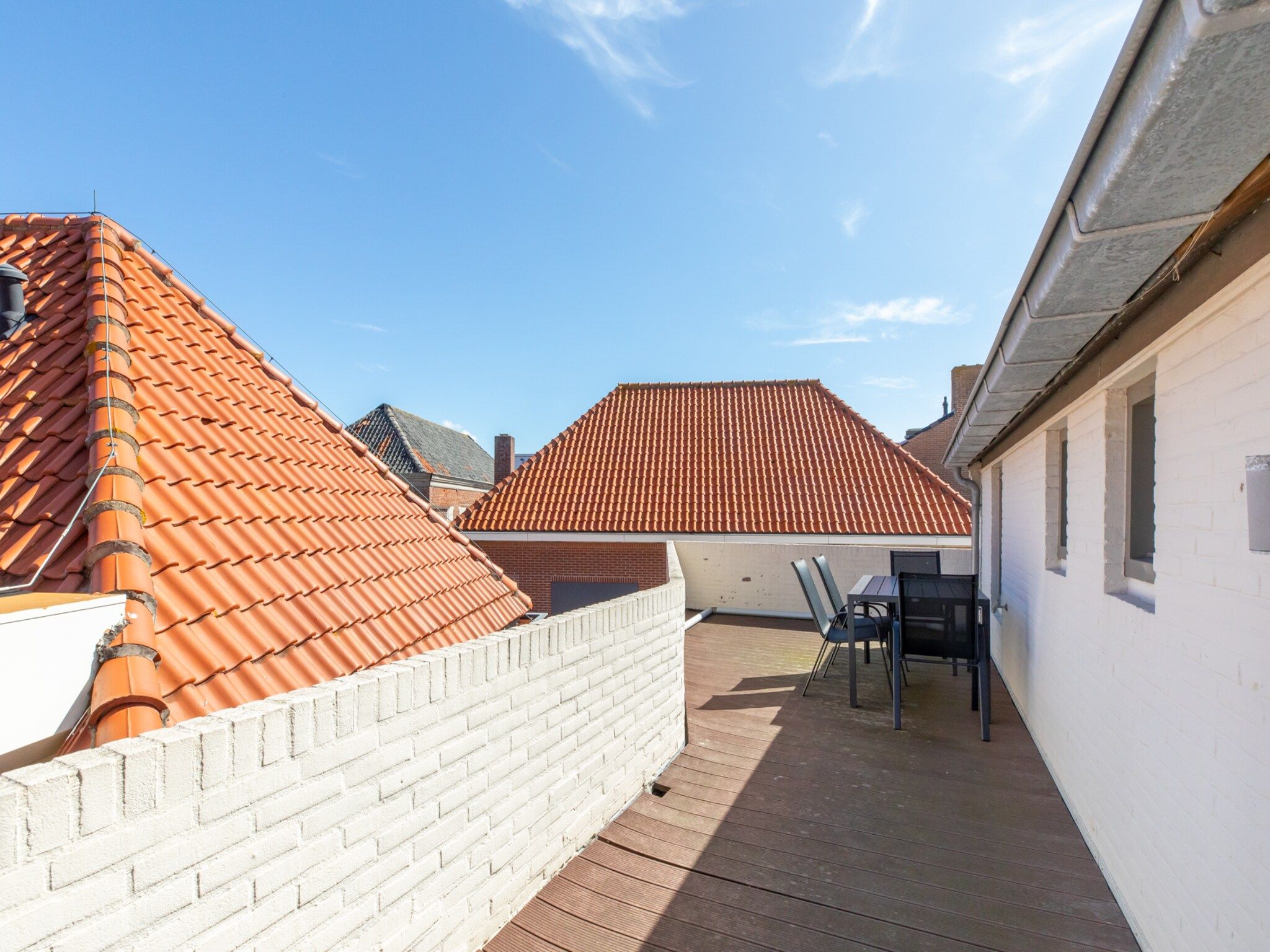 Het terras van Overnachten in Zoutelande  Comfortabel Appartement Langstraat 5A in Zoutelande