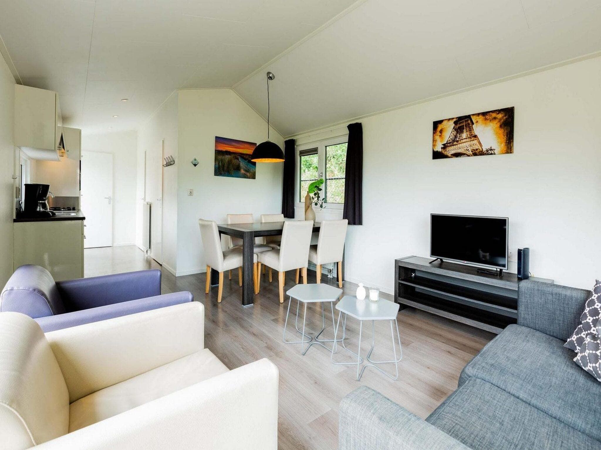 De woonkamer van Comfort 5 people in Noordwijk