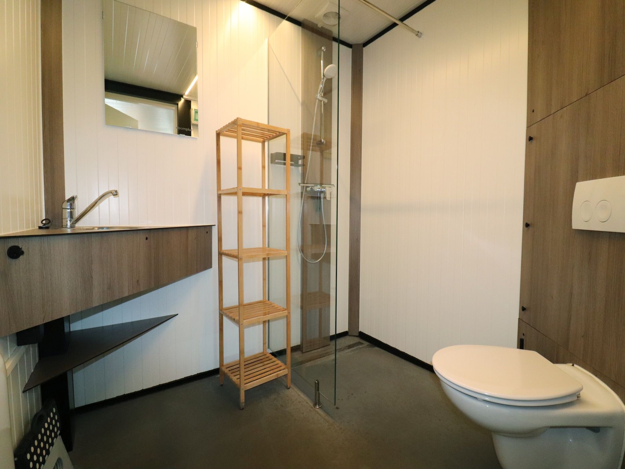 De badkamer van Cosy cabin 2 in Heeg