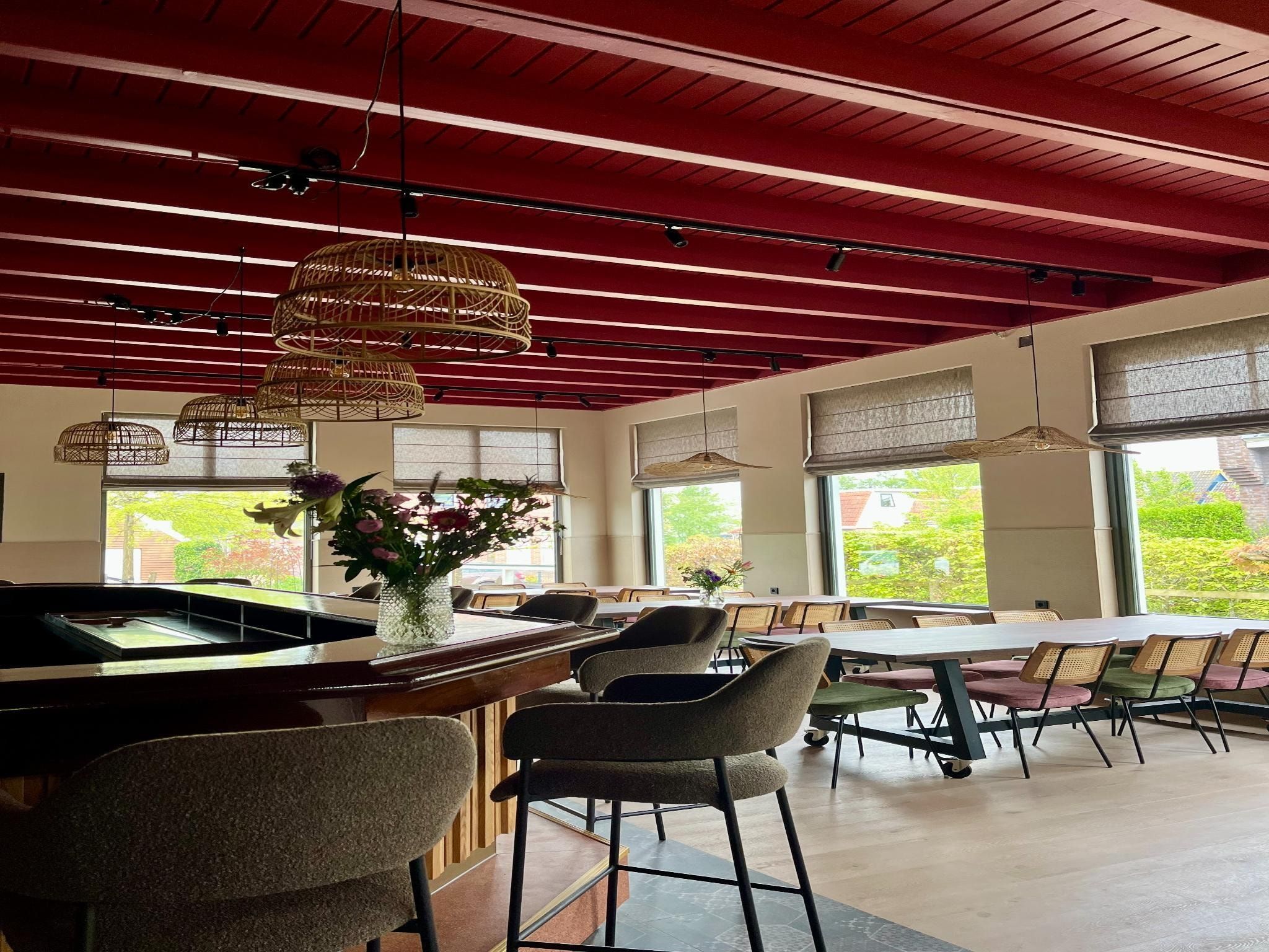De woonkamer van Groepsaccommodatie + 4 large greenhouses (36 personen) in Scherpenzeel (FR)