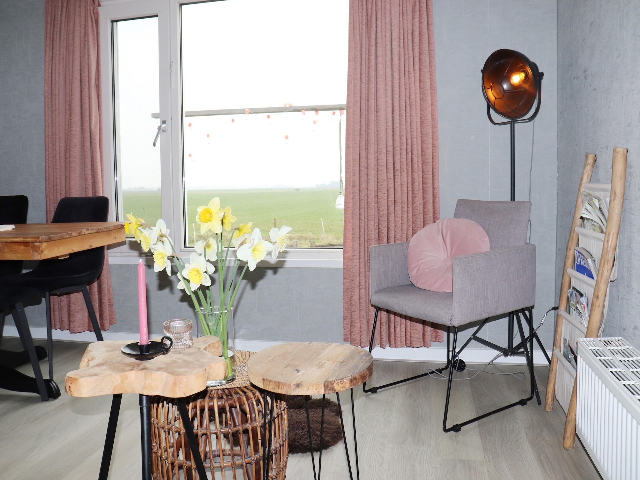 De woonkamer van Grutto en Turleluur in Tjerkgaast