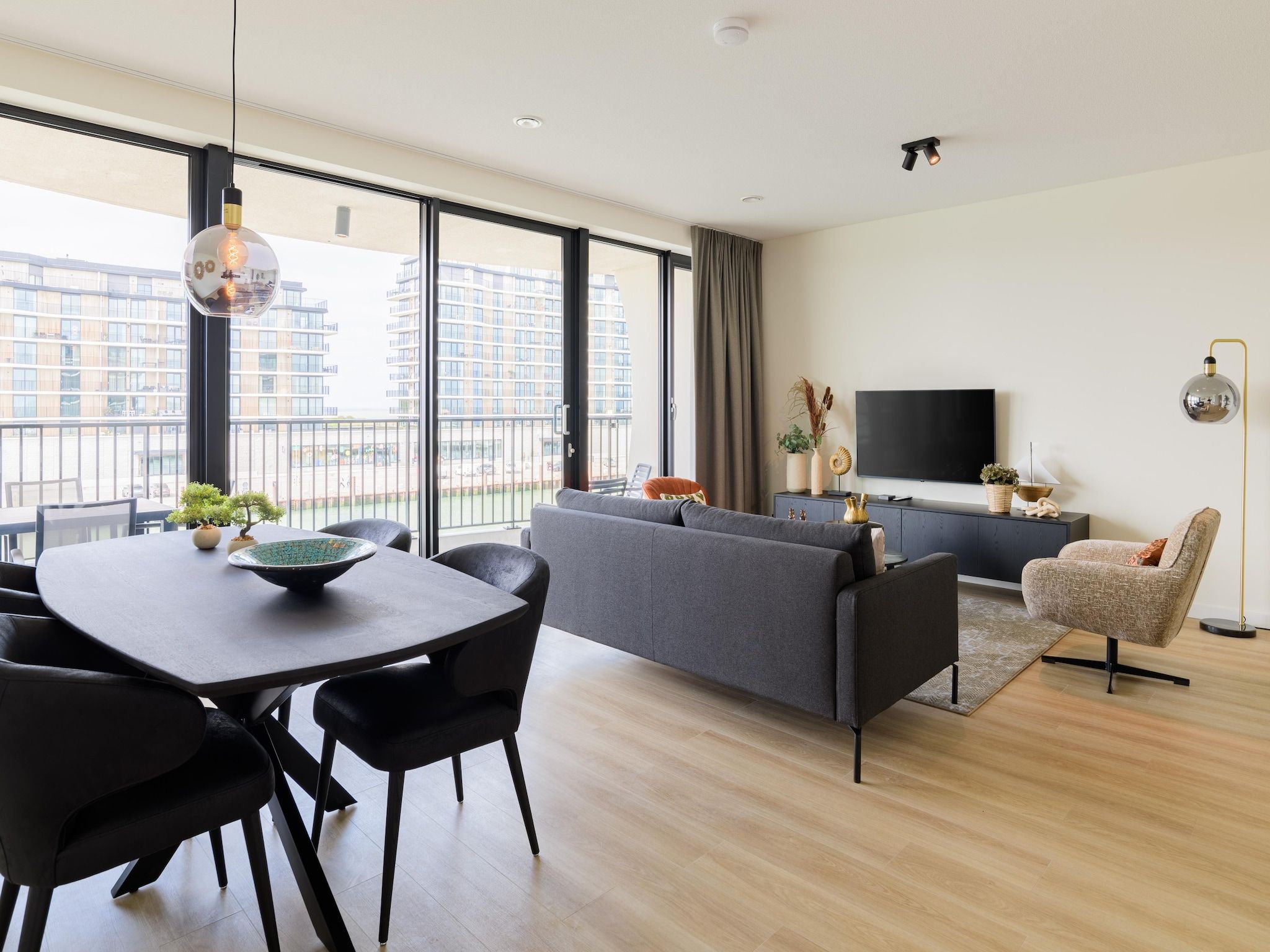 De woonkamer van Breskens Apartments & Penthouses 17 in Breskens