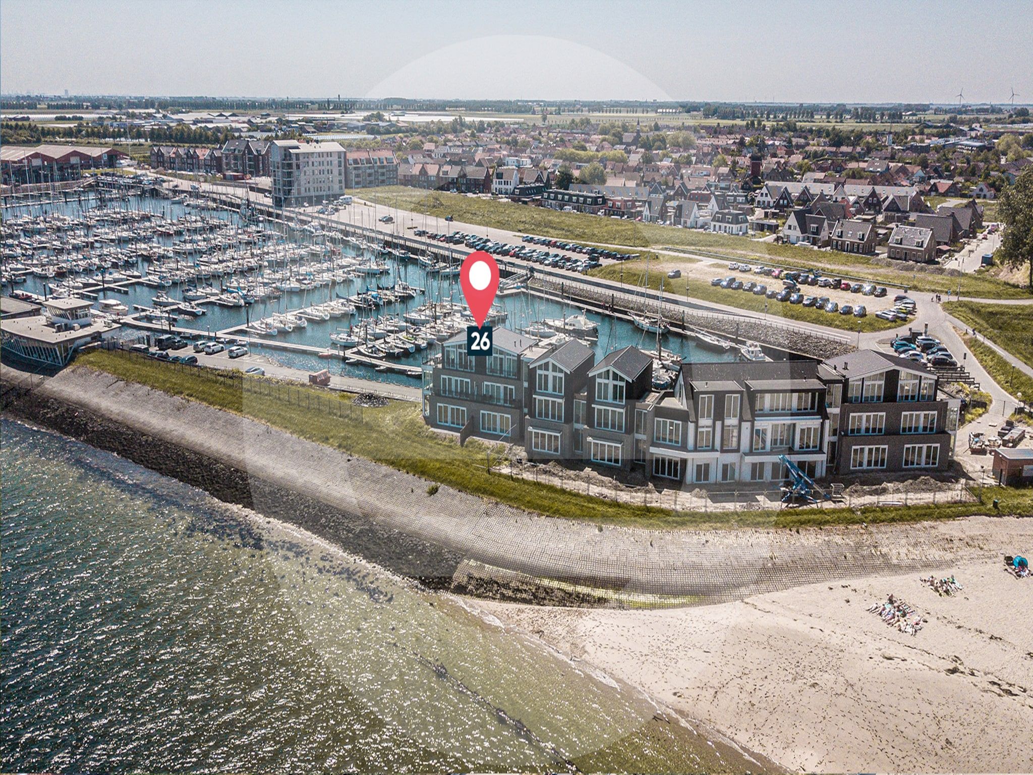 De buitenkant van Penthouse at the beach - with balcony | No. 26 - 2 Pers.  | Vista Maris in Sint-Annaland