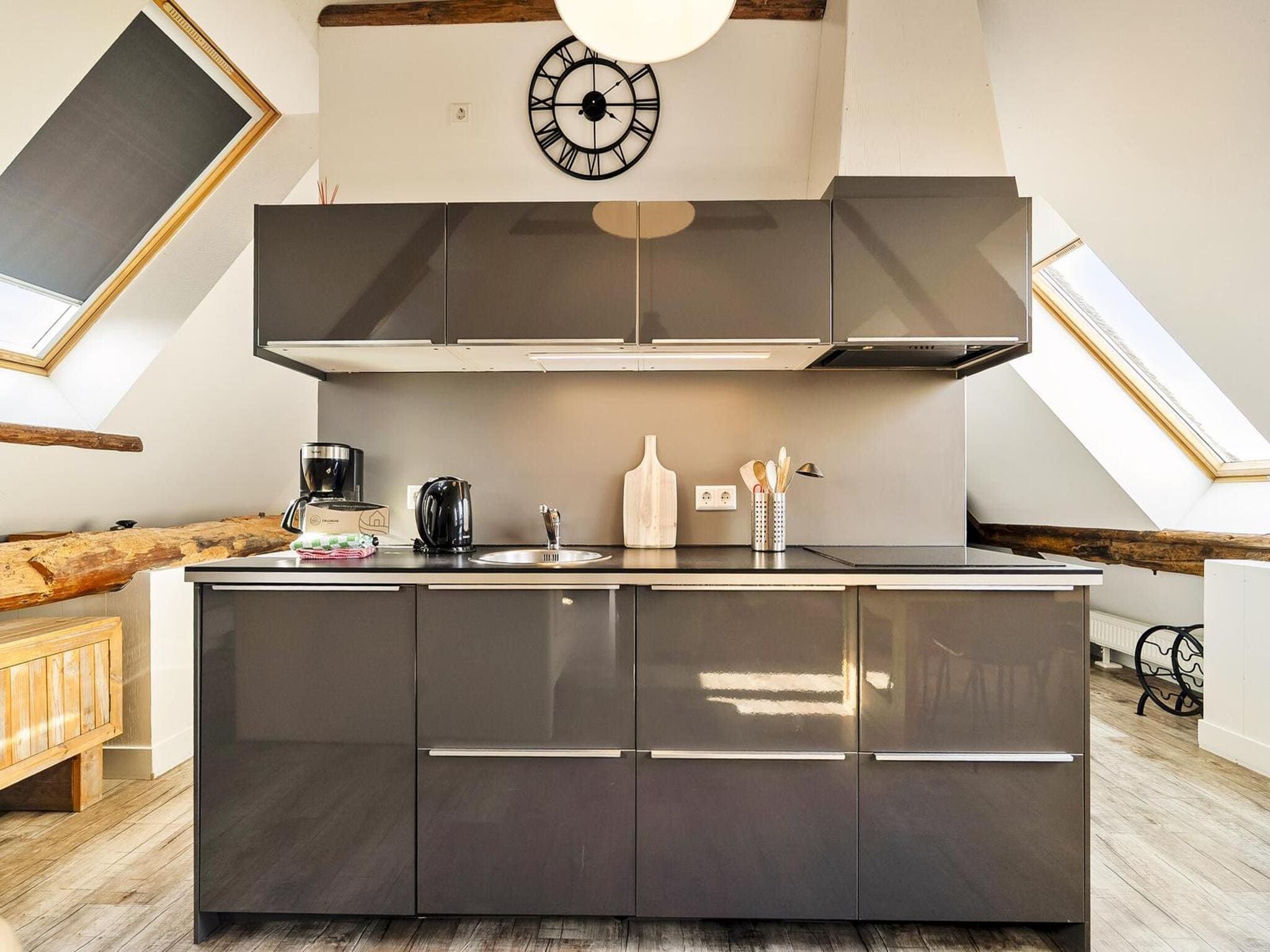 De keuken van Appartement Rustiek in Schagen