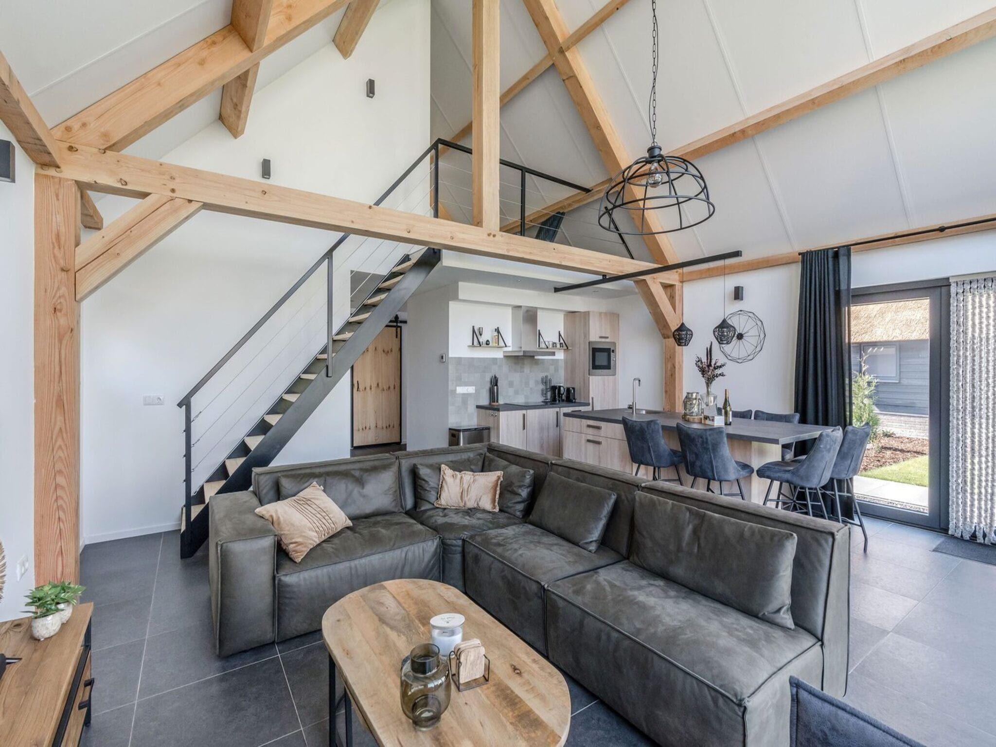 De woonkamer van Farm Lodge 670 in Baarle-nassau