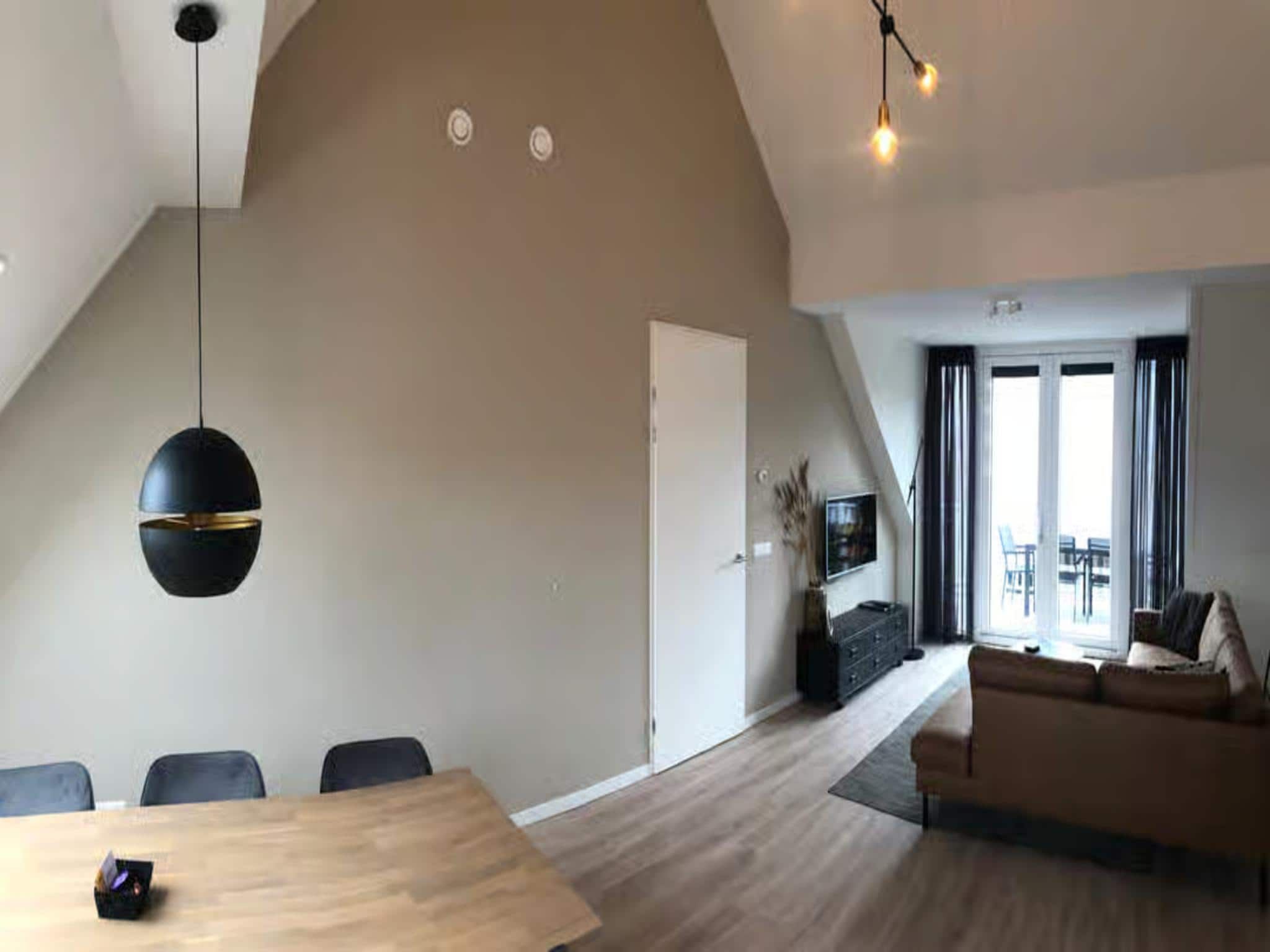 De woonkamer van Plein 40 Lodge 5 in Zoutelande
