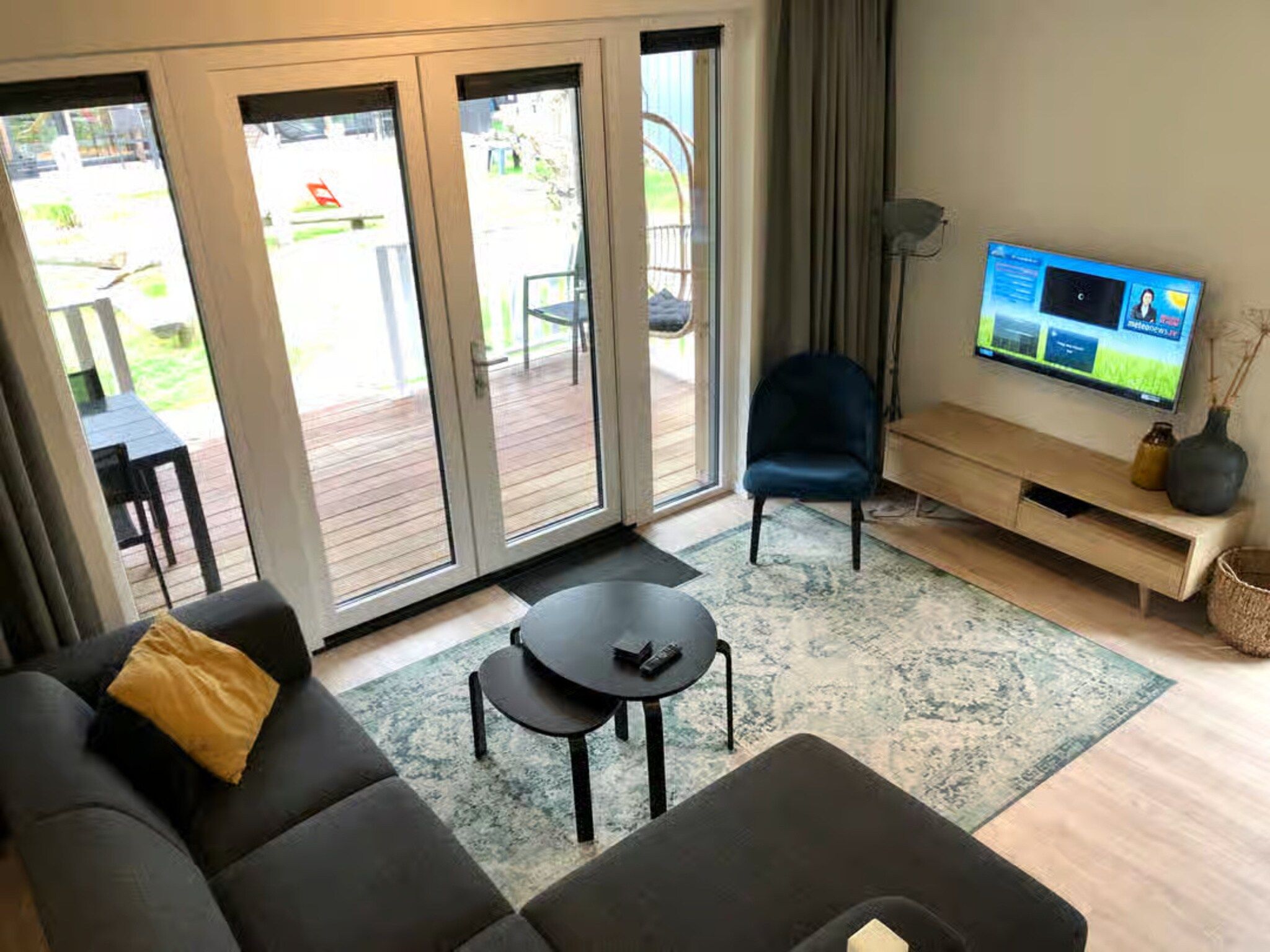De woonkamer van Plein 40 Lodge 6 in Zoutelande