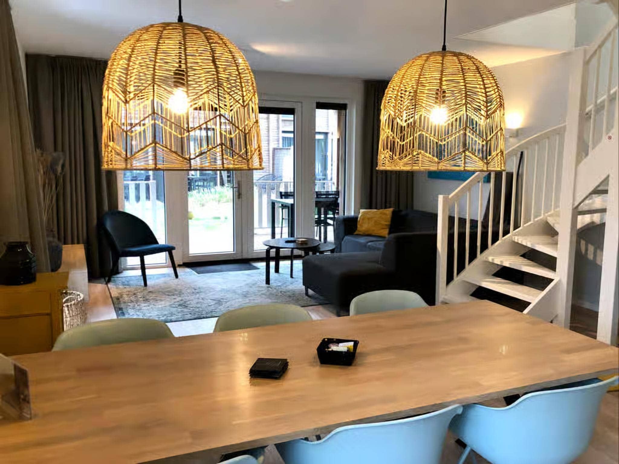 De eetkamer van Plein 40 Lodge 7 in Zoutelande