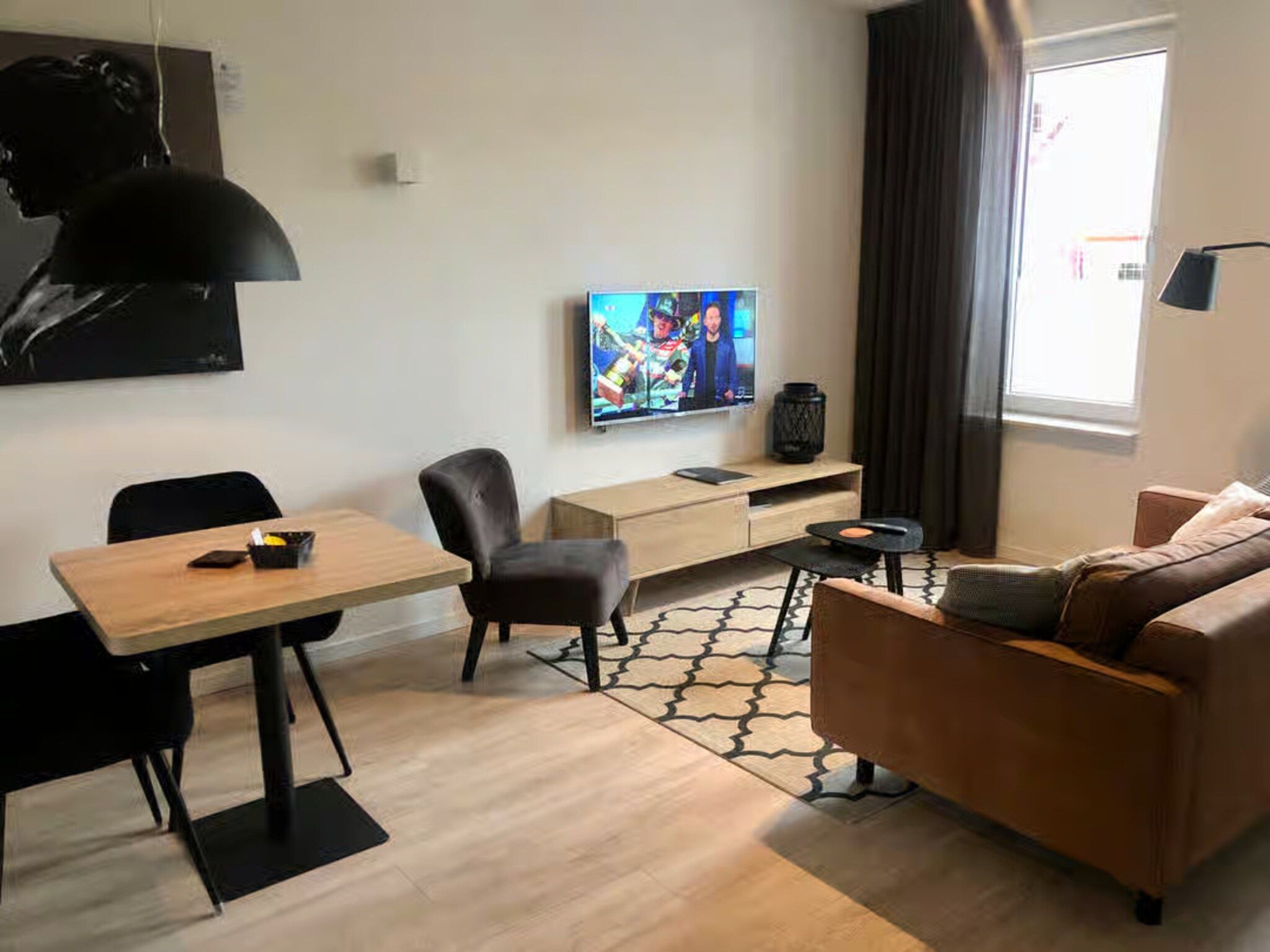 De woonkamer van Plein 40 Lodge 15 in Zoutelande