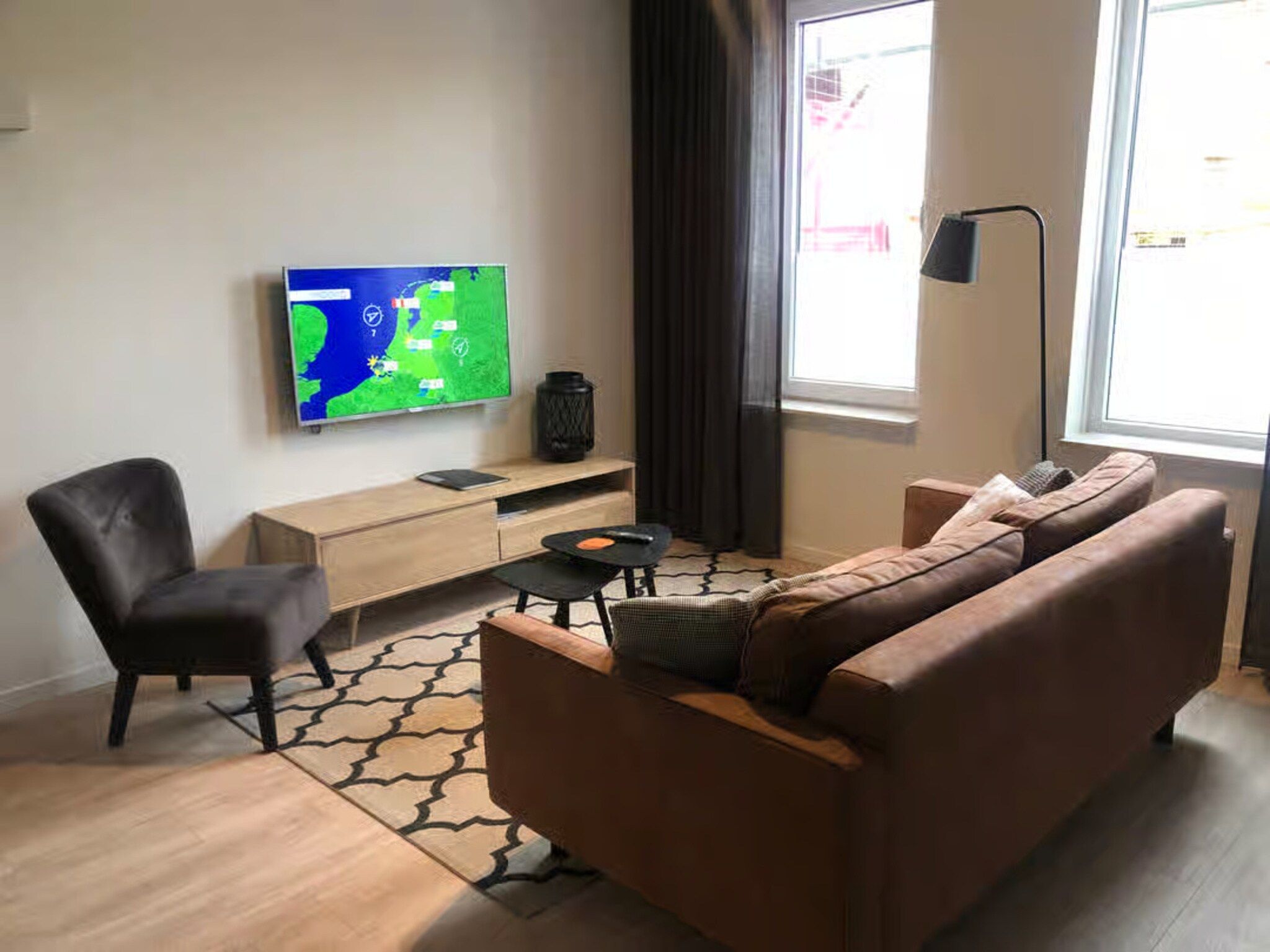 De woonkamer van Plein 40 Lodge 15 in Zoutelande